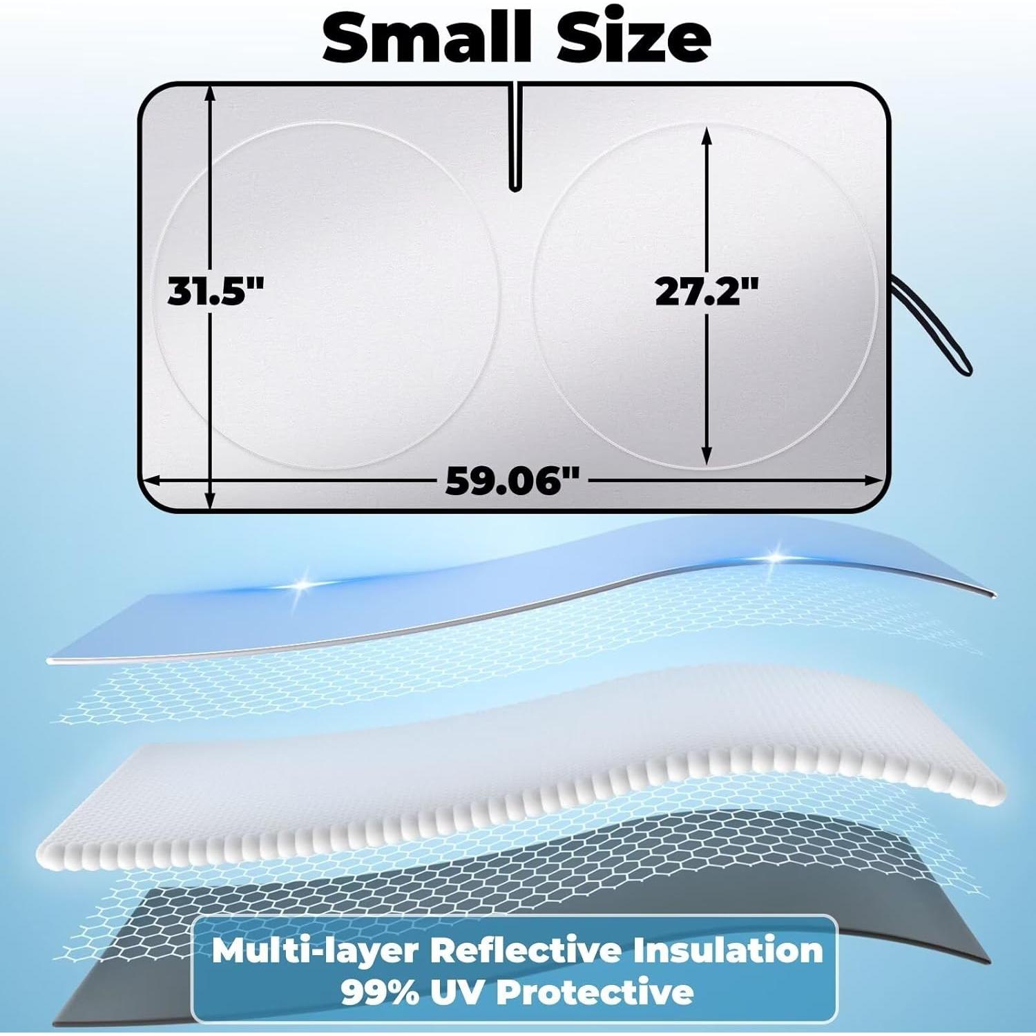 Protector Solar Plegable para Parabrisas Deutusacc S 150x80cm