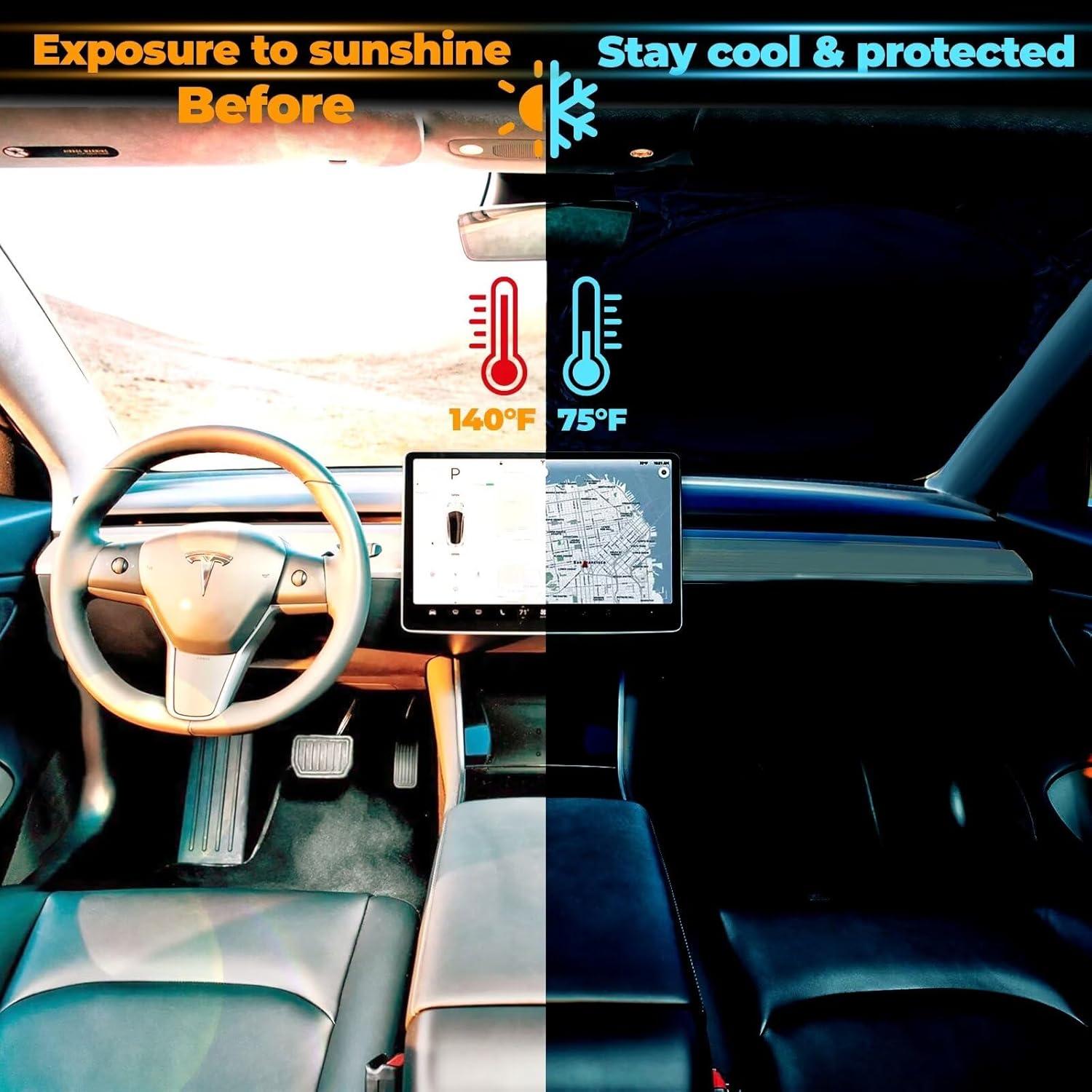 Protector Solar Plegable para Parabrisas Deutusacc S 150x80cm