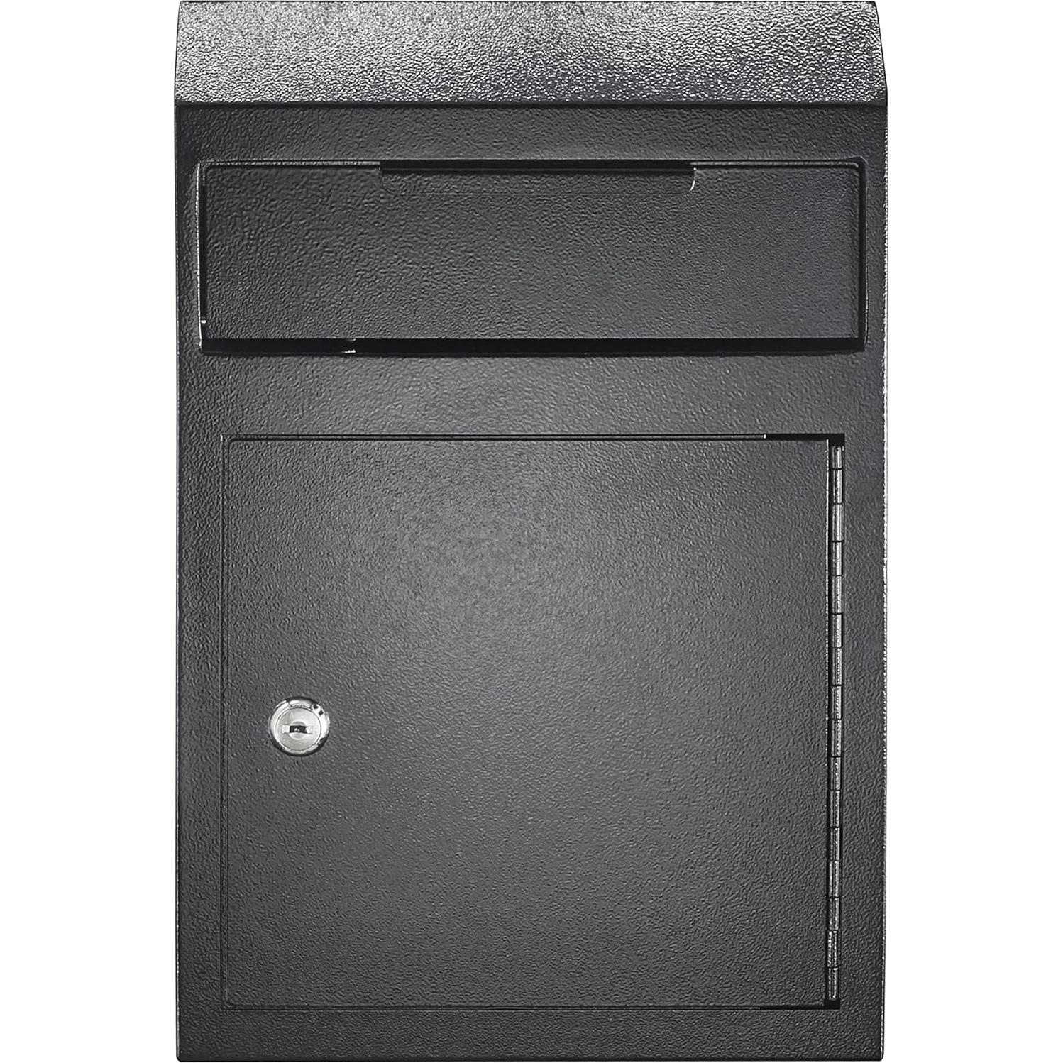 Caja Fuerte de Depósito POCHAR Montada en Pared Metal Negra