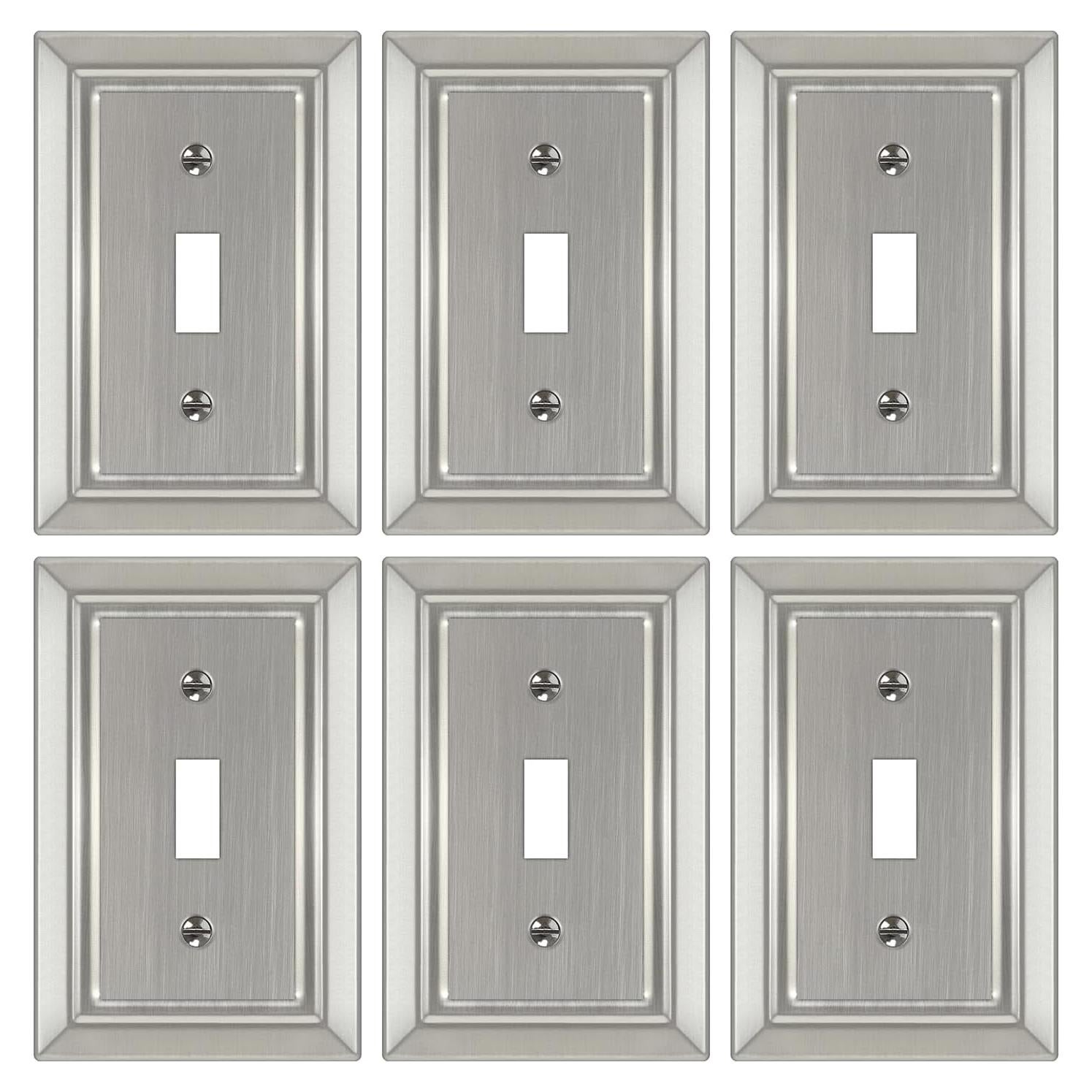 Placa de Pared de Metal Dyekou 1-Gang Níquel Satinado