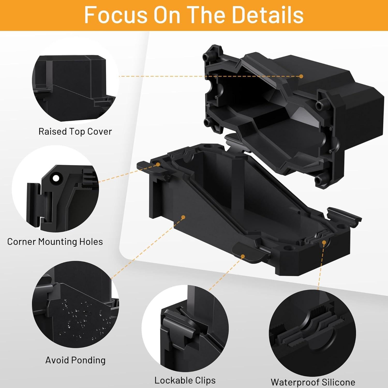 Caja de Conexión Eléctrica Exterior IP66 CFMASTER Negra