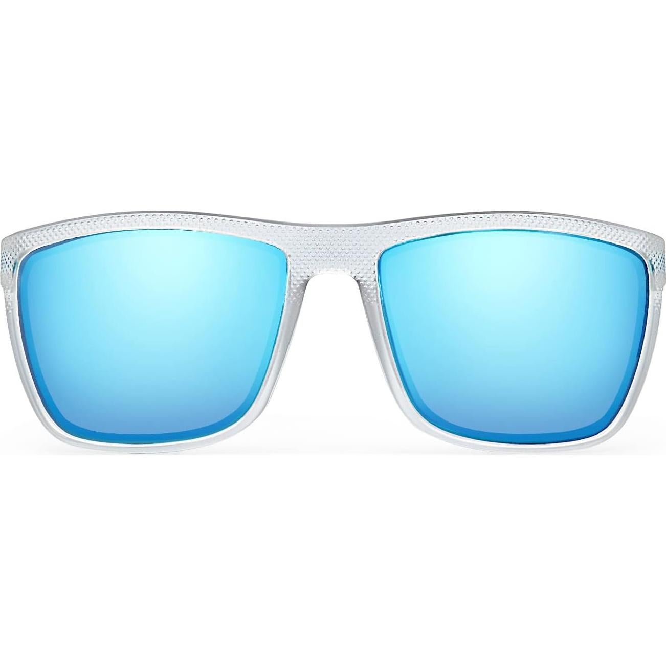 Gafas de sol ZENOTTIC para hombres TR90 UV400 espejo azul