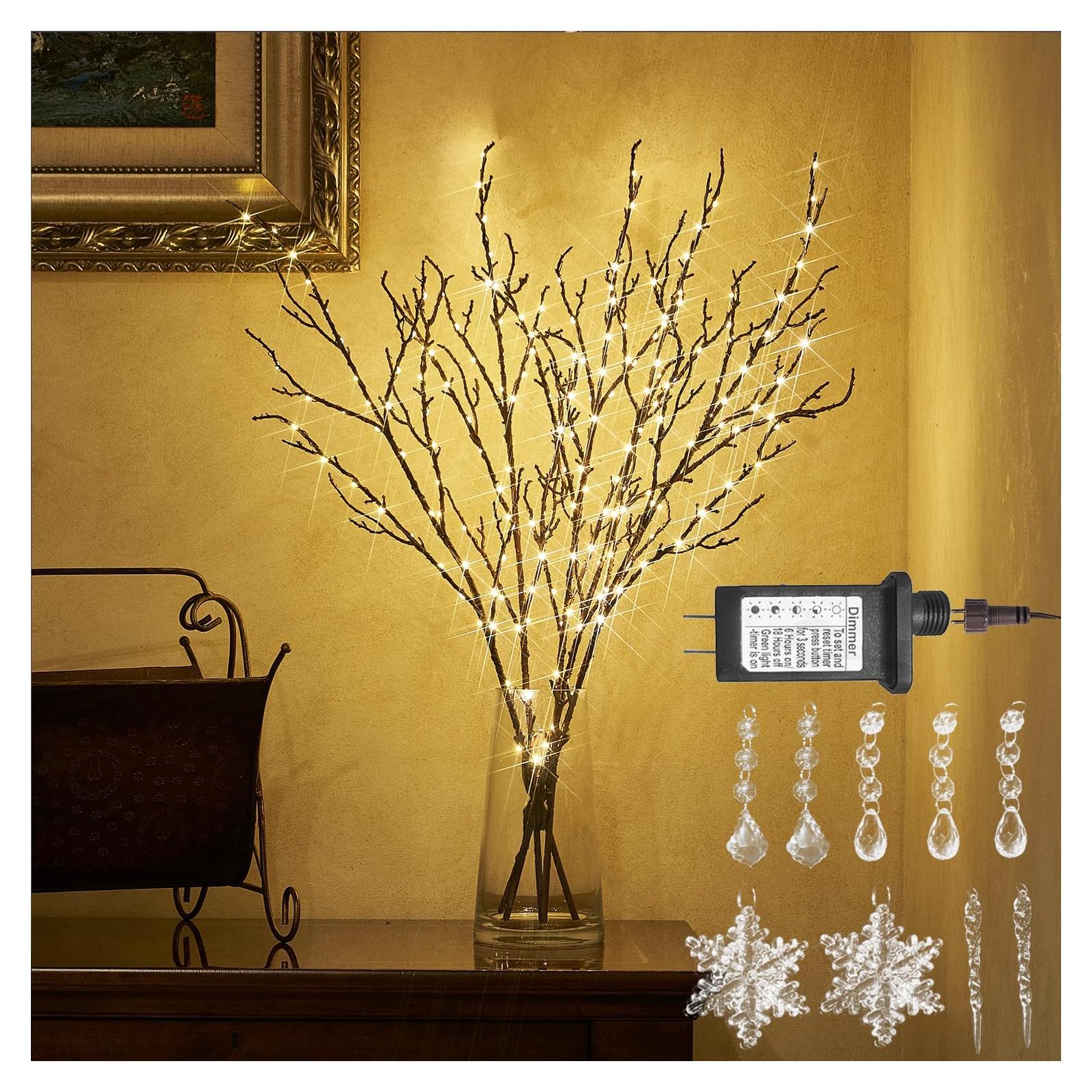 Ramas Iluminadas Hairui 81cm con 200 Luces LED y Regulador