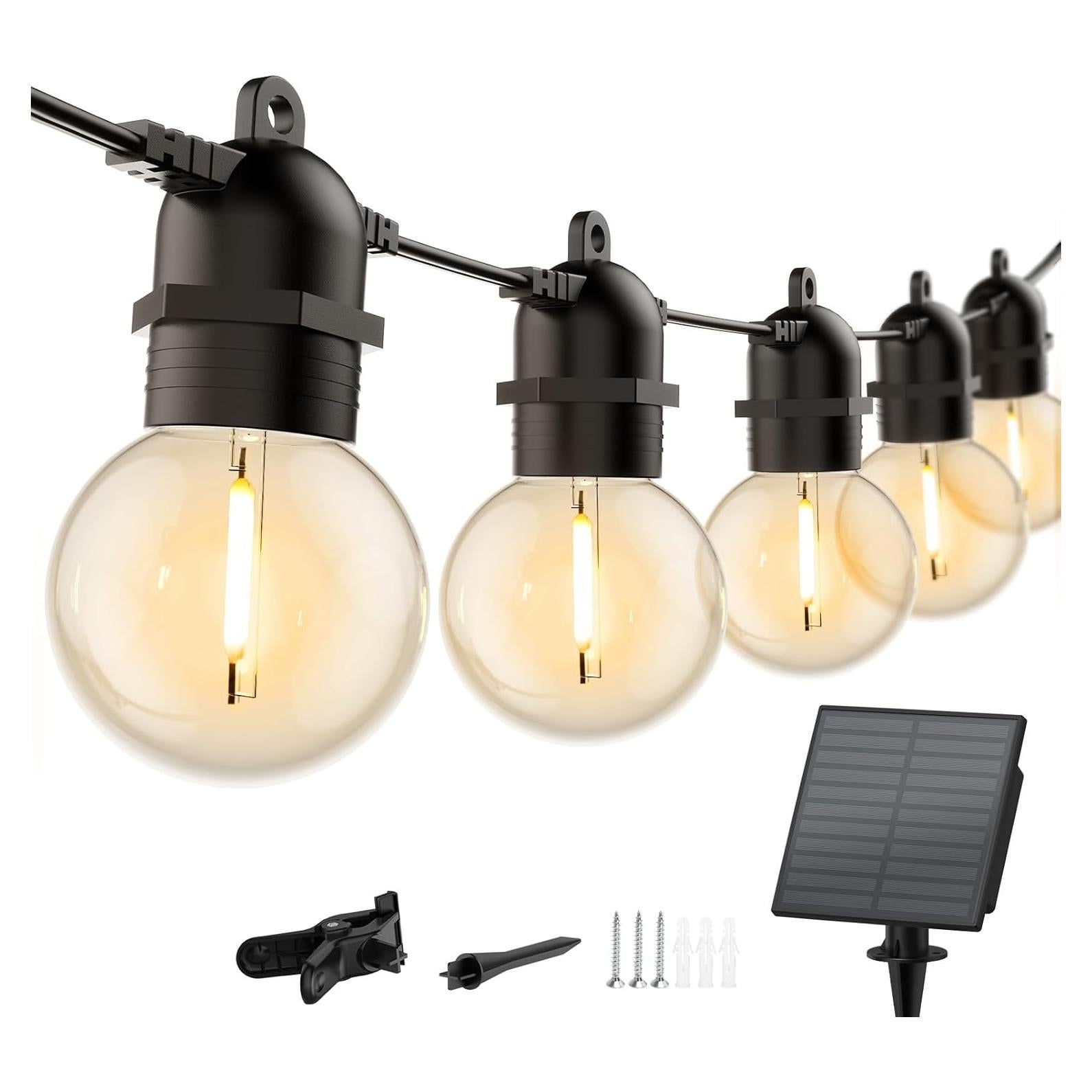 Luces de Cadena Solares Brightown 10.36m LED G40 Impermeables