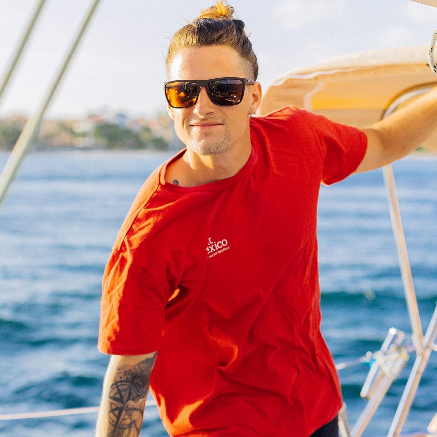 Gafas de sol ZENOTTIC para hombres con marco TR90 UV400