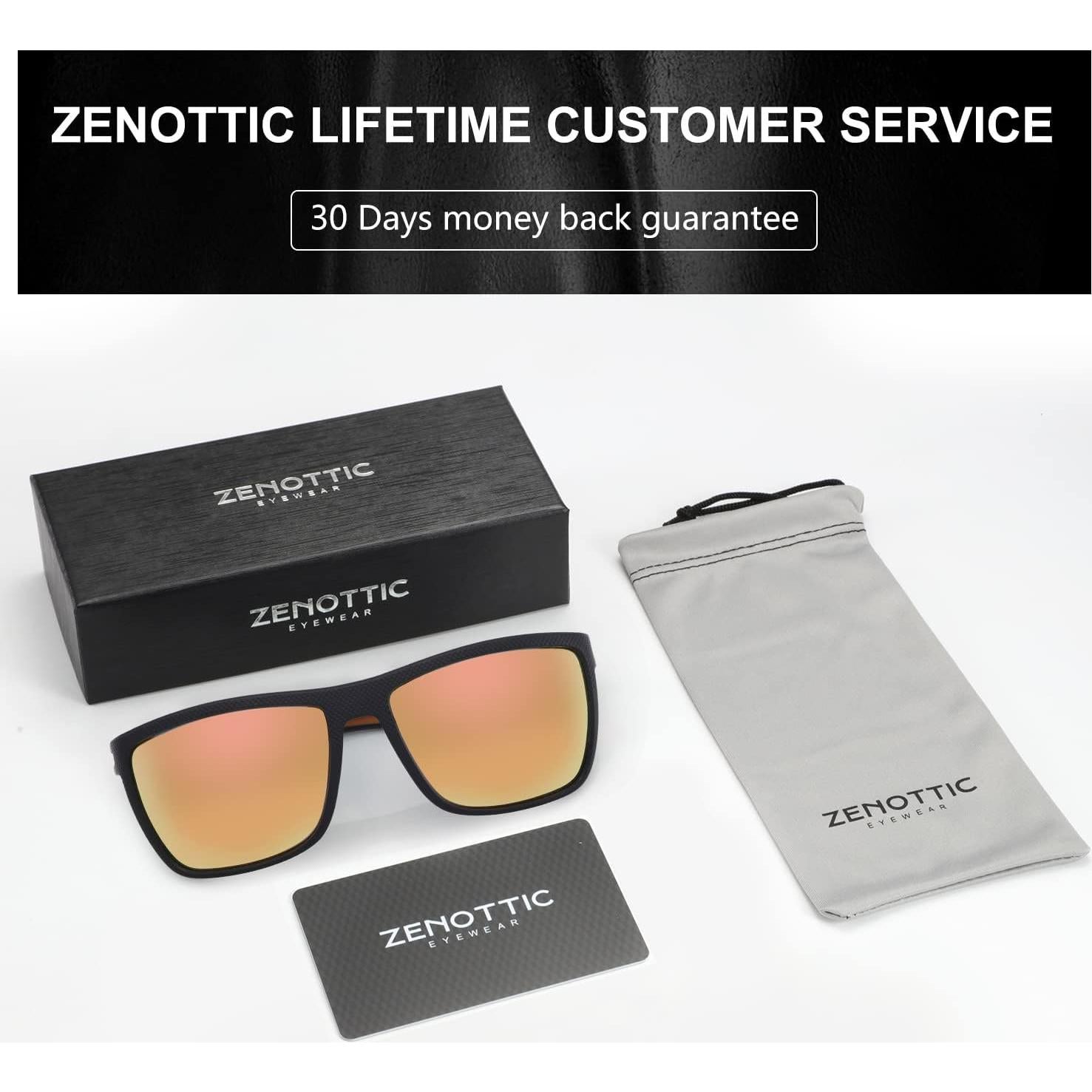 Gafas de sol ZENOTTIC para hombres TR90 UV400 polarizadas