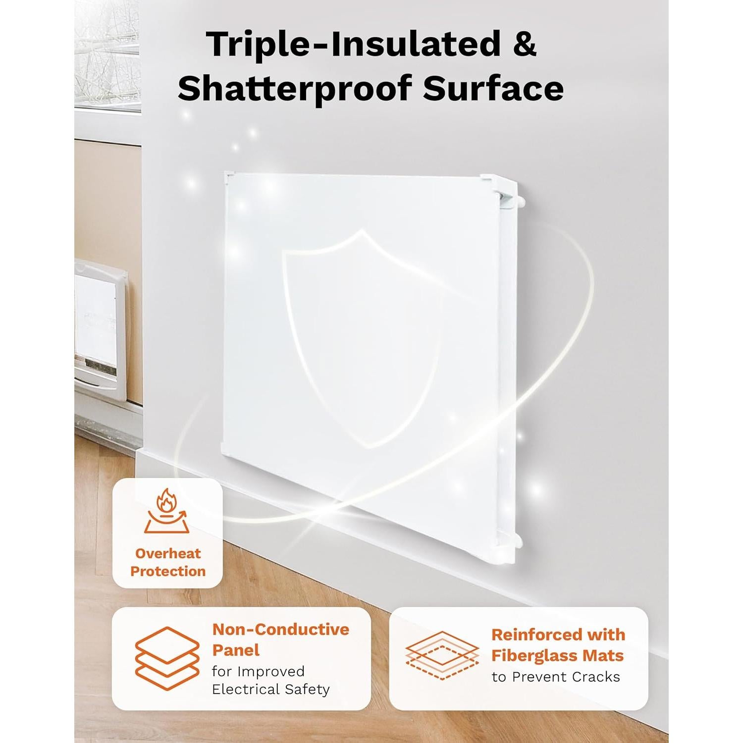 Calentador Eléctrico de Pared Amaze DUAL 400W para 18.58 m²