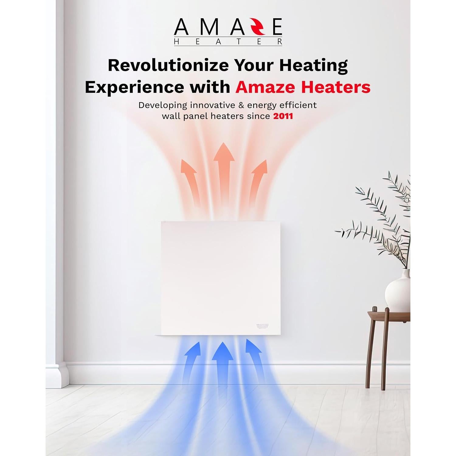 Calentador Eléctrico de Pared Amaze DUAL 400W para 18.58 m²