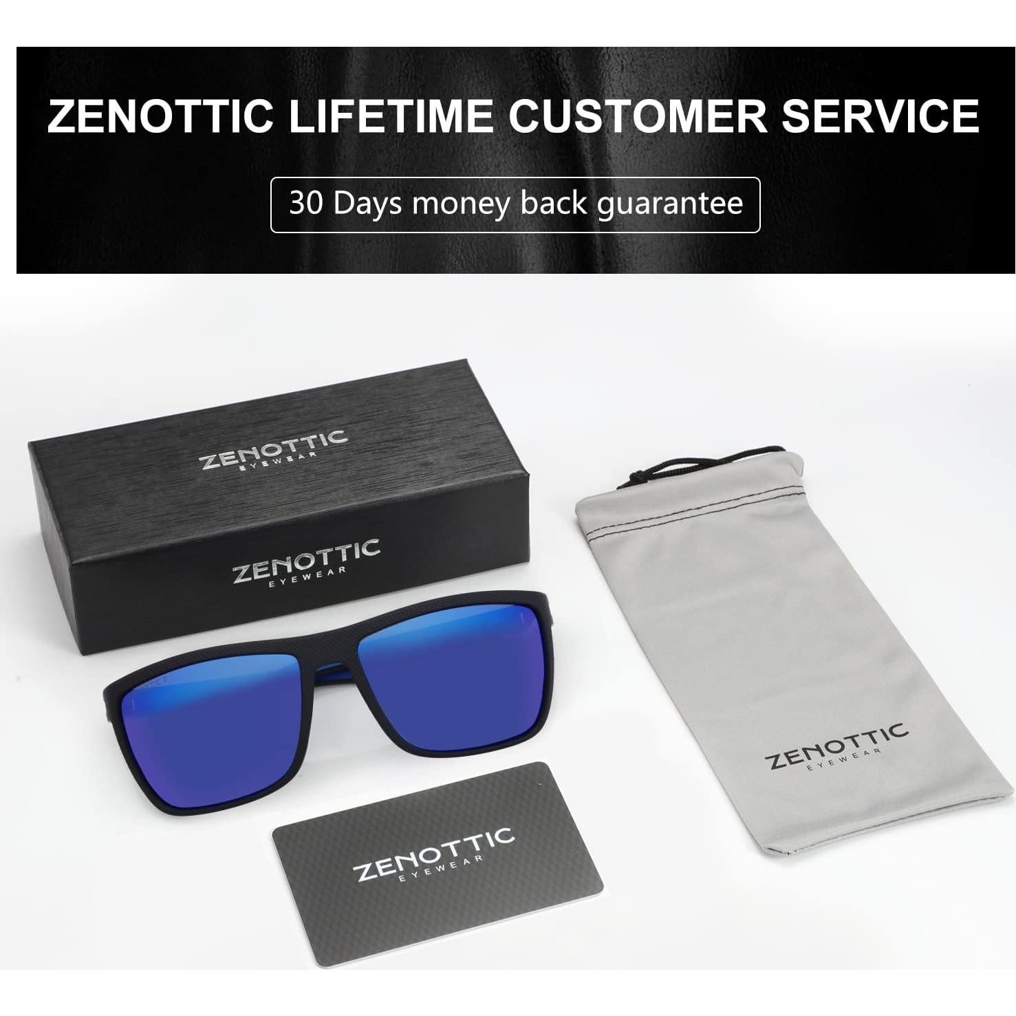 Gafas de sol ZENOTTIC para hombres con marco TR90 UV400