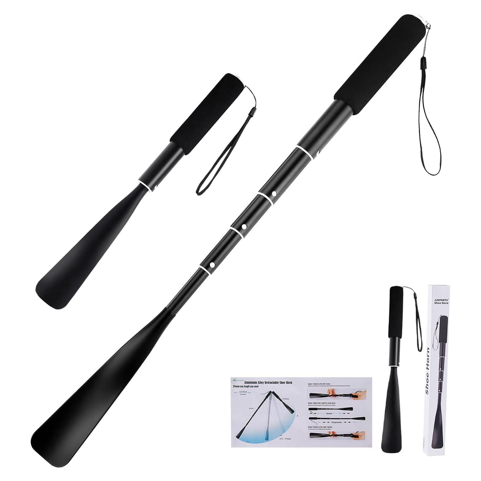 Calzador Retráctil JJDPARTS de Aluminio 36.8-94 cm Negro