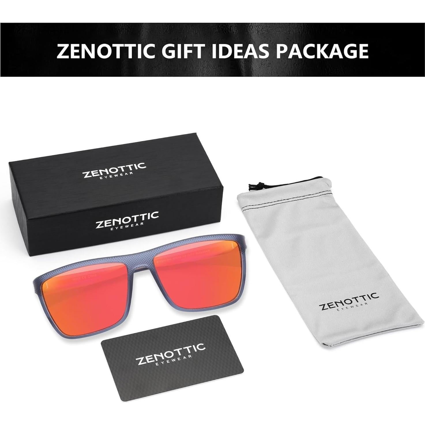 Gafas de sol ZENOTTIC para hombres TR90 UV400 polarizadas