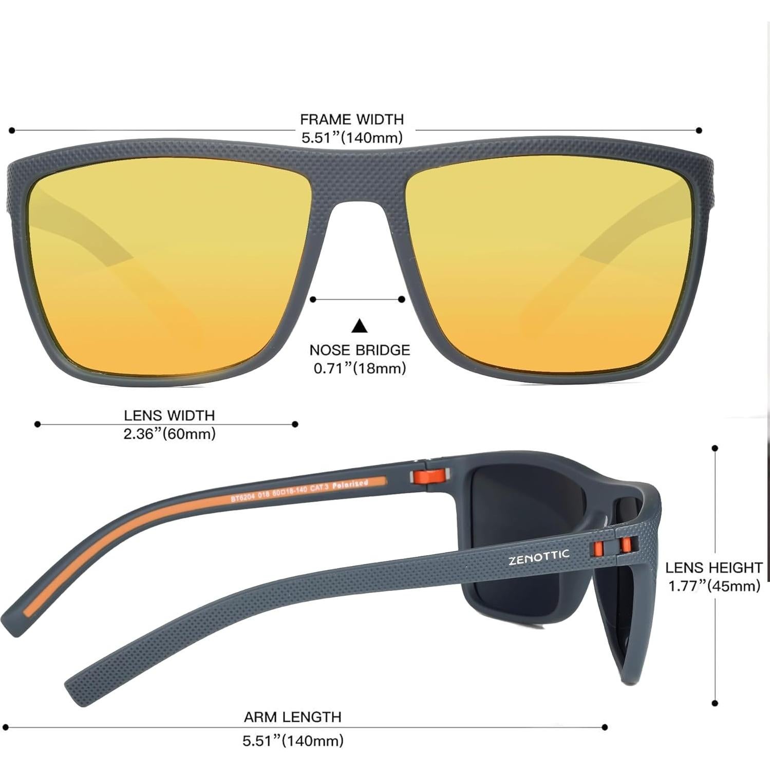 Gafas de sol ZENOTTIC TR90 polarizadas UV400 para hombres