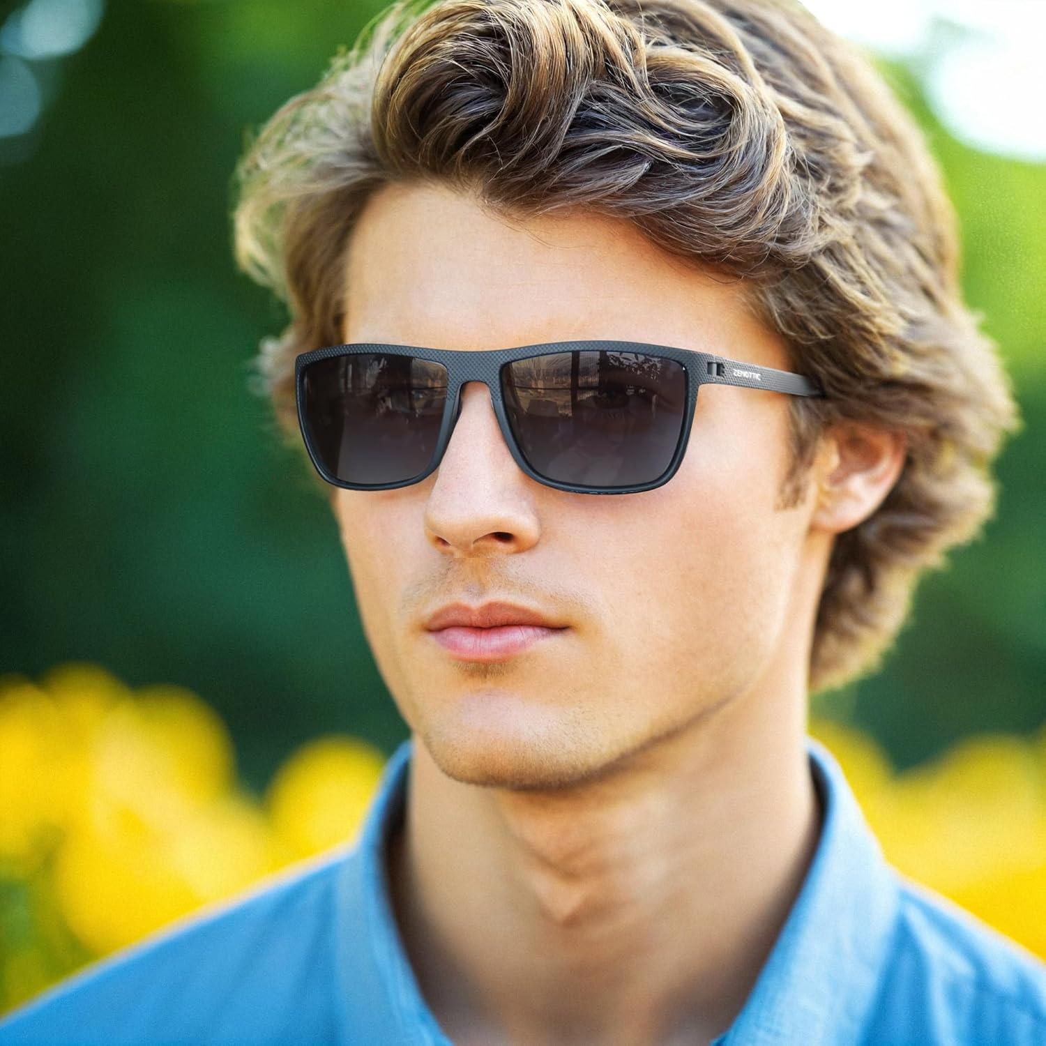 Gafas de sol ZENOTTIC para hombres TR90 UV400 ligeras