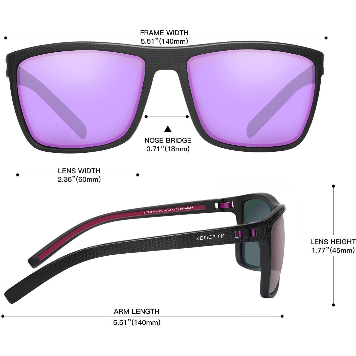 Gafas de sol ZENOTTIC polarizadas UV400 para hombres