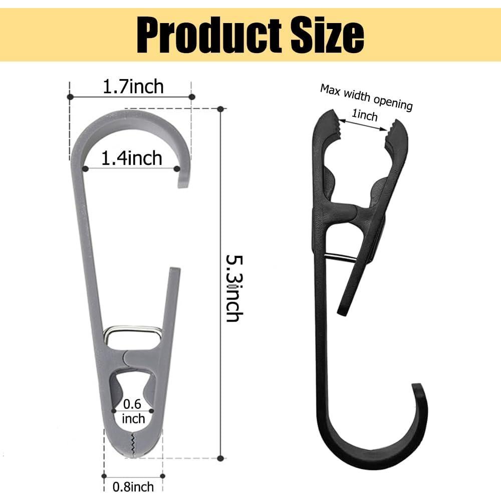 6 Ganchos de Lavandería con Clips Defrko Organizador Multiusos