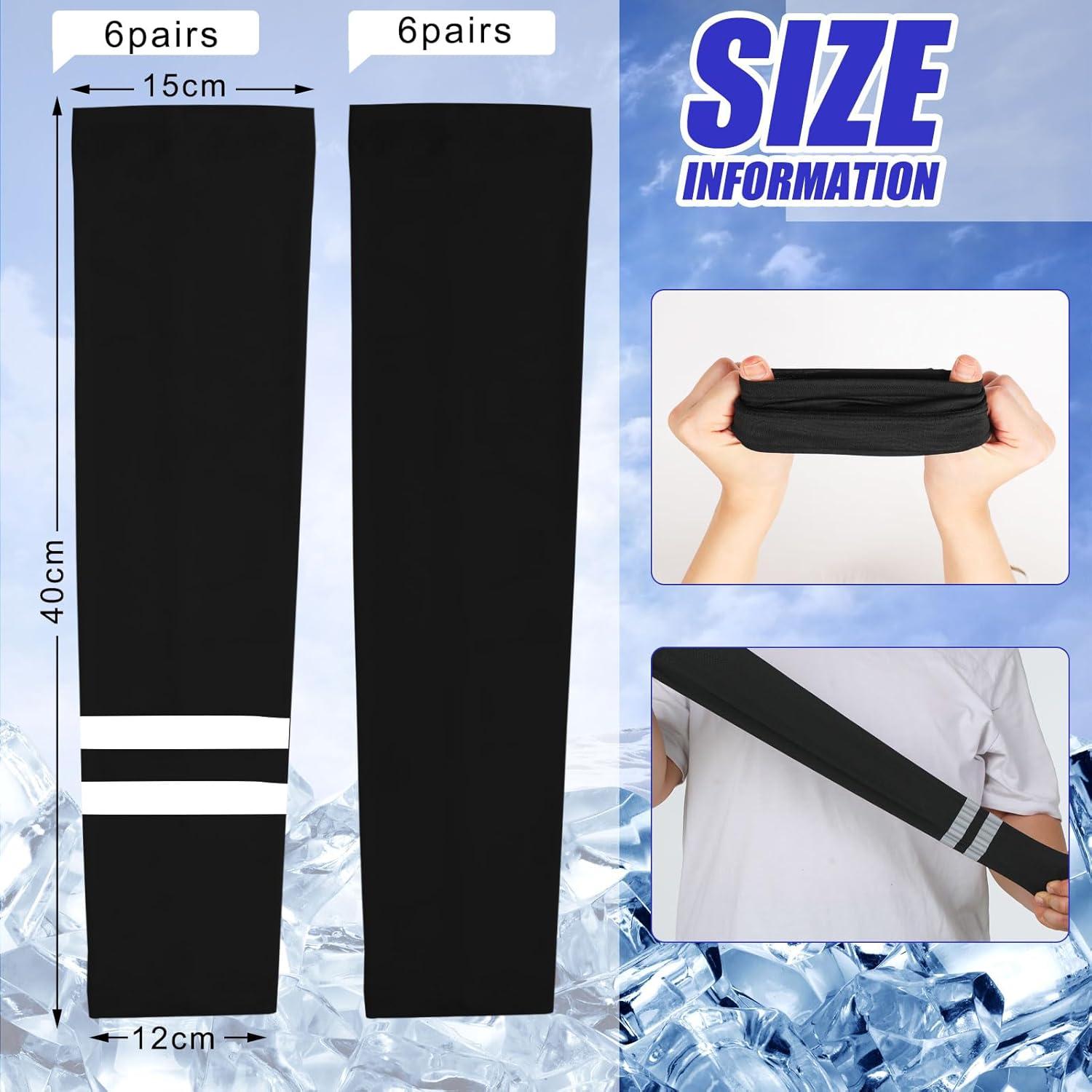 Mangas de Protección Solar UV SATINIOR 6 Pares para Deportes