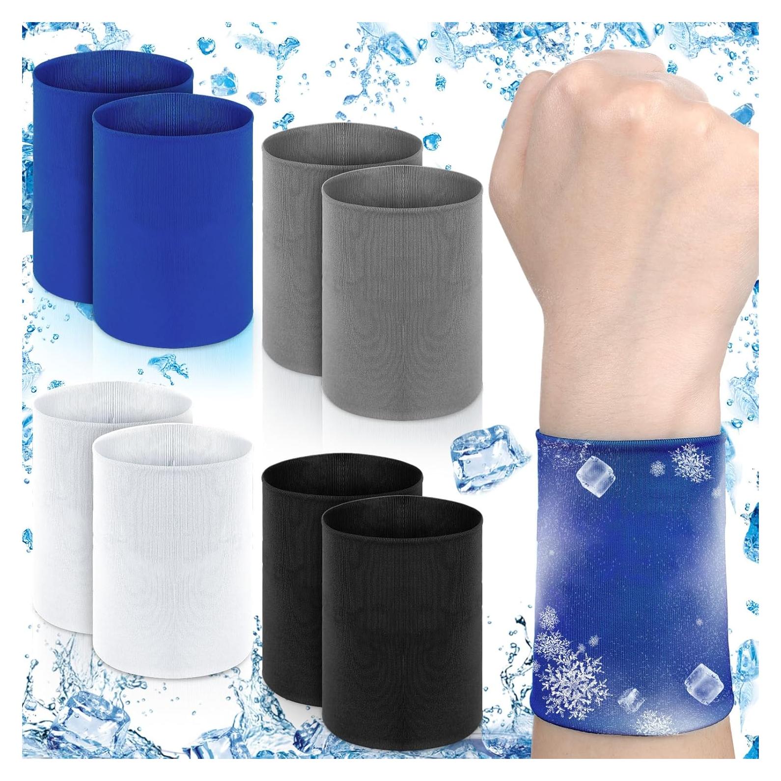 4 Pares de Muñequera Refrigerante Relaxgiant - Absorbente Sudor