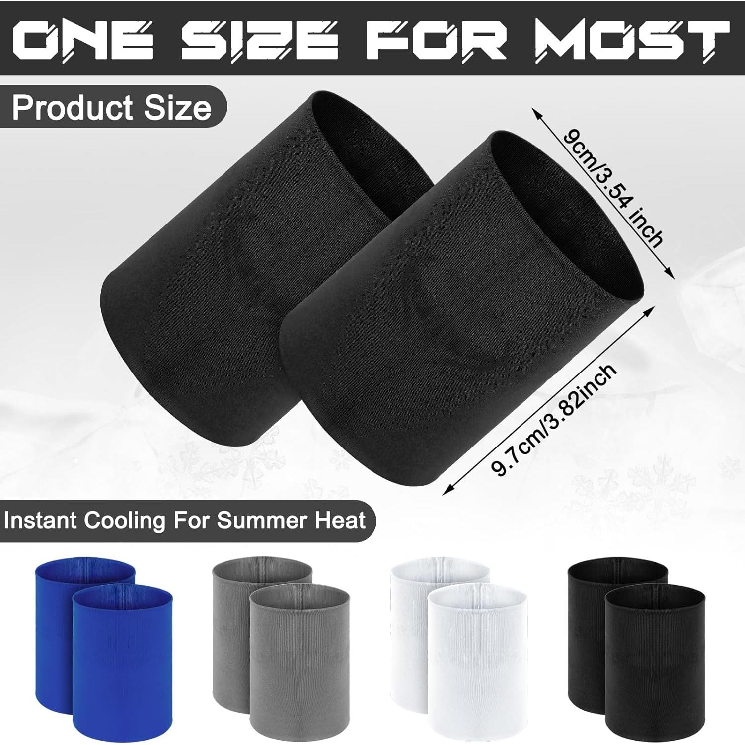 4 Pares de Muñequera Refrigerante Relaxgiant - Absorbente Sudor