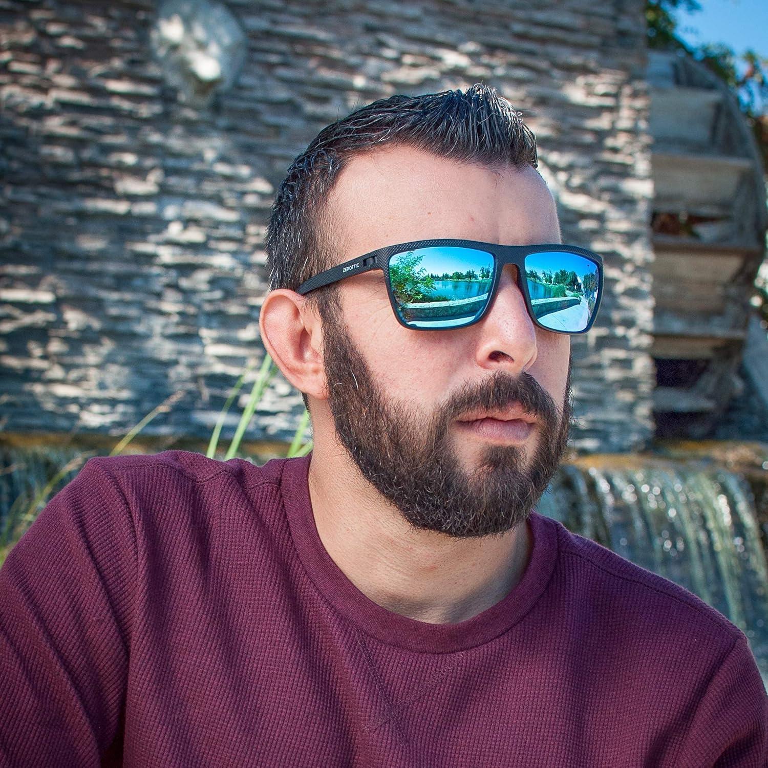 Gafas de sol ZENOTTIC para hombres TR90 UV400 polarizadas