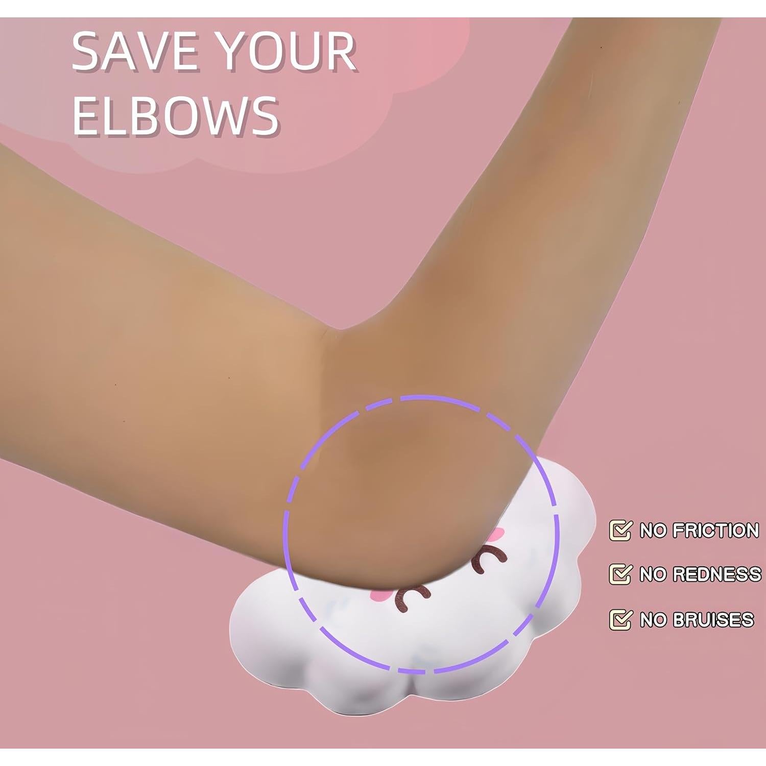 Set 2 Almohadillas Reposabrazos Antideslizantes Owfccla Rosa y Blanco