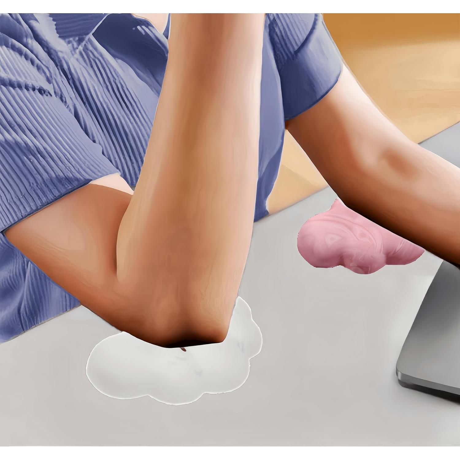 Set 2 Almohadillas Reposabrazos Antideslizantes Owfccla Rosa y Blanco