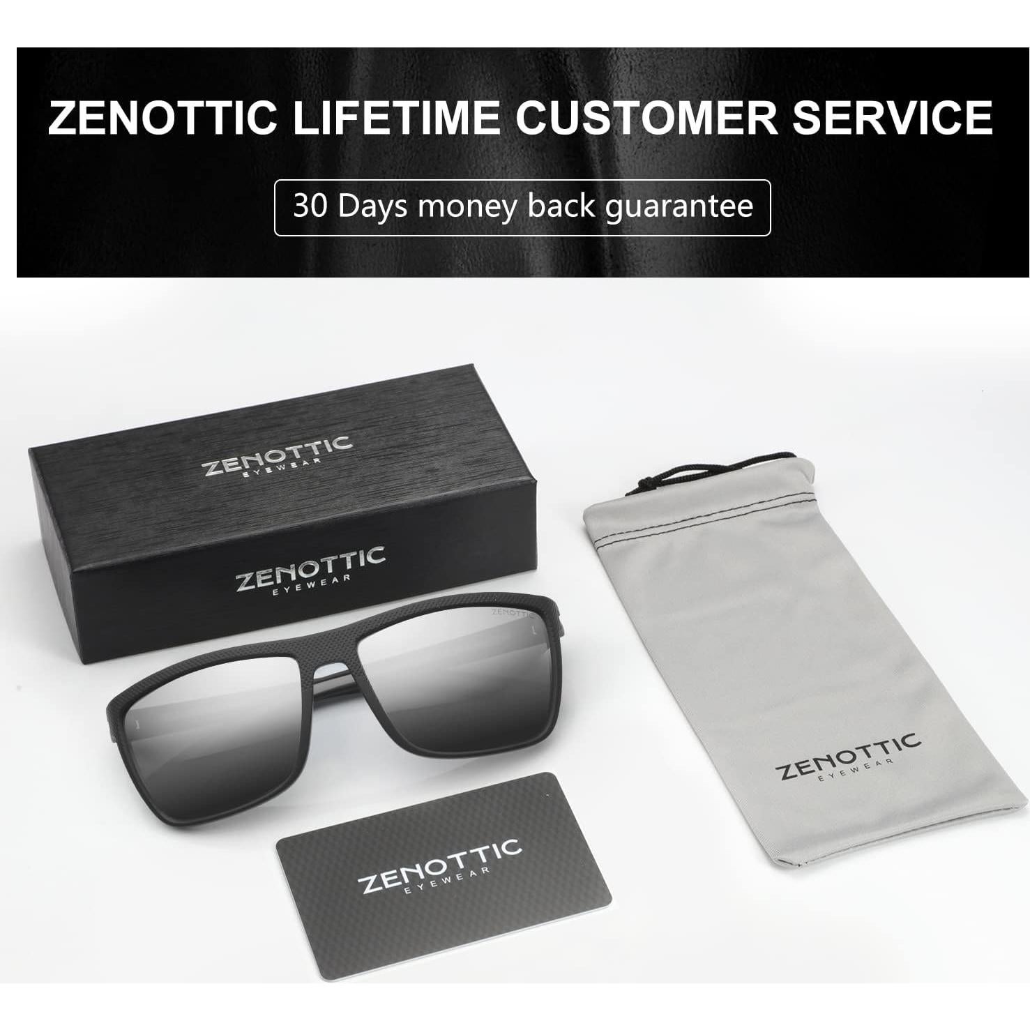 Gafas de sol ZENOTTIC para hombres con marco TR90 UV400