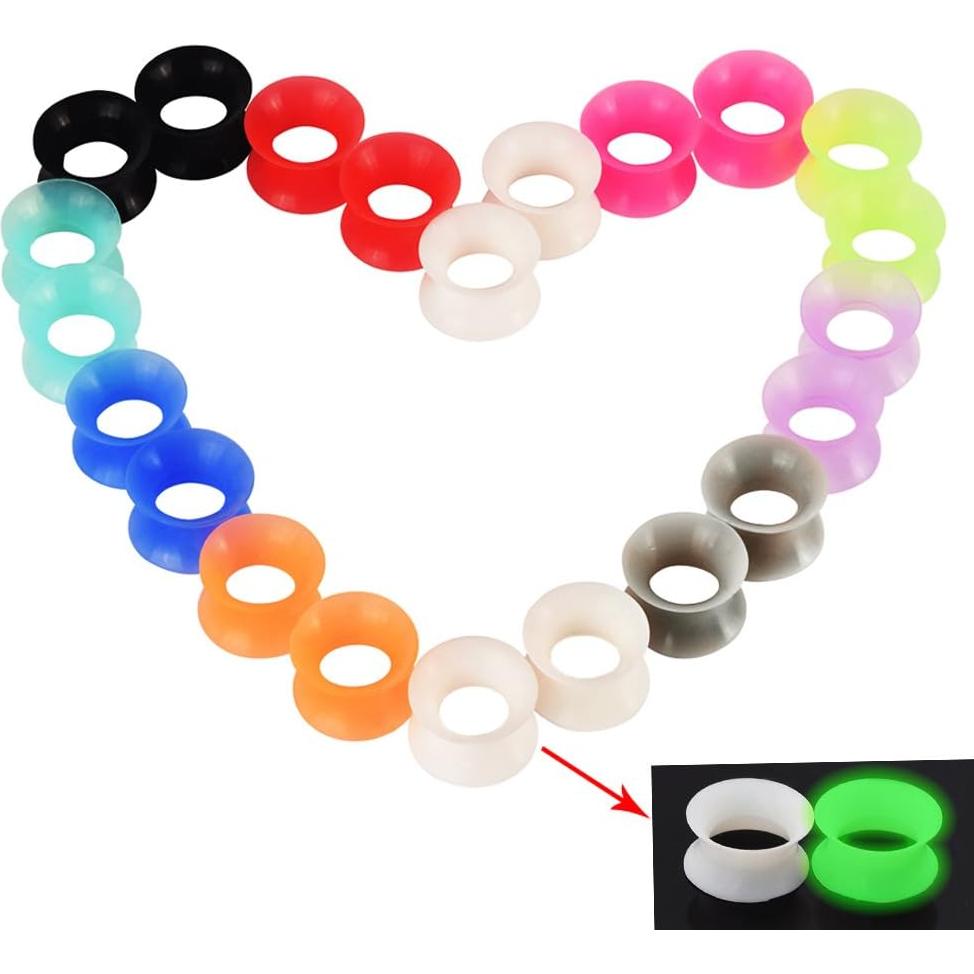 22 Pares Tapones de Silicona Suave Lianrunshangmao 10mm