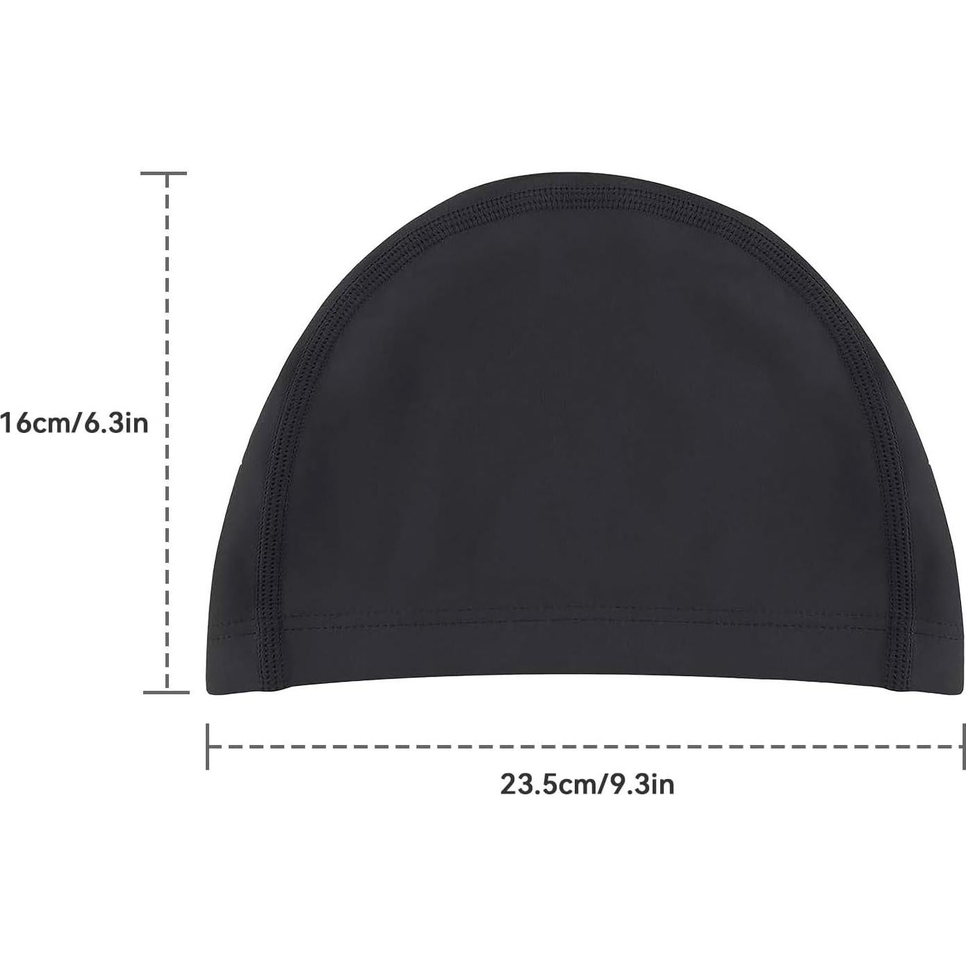 Gorro de Natación Kinwor Unisex Negro Alta Elasticidad