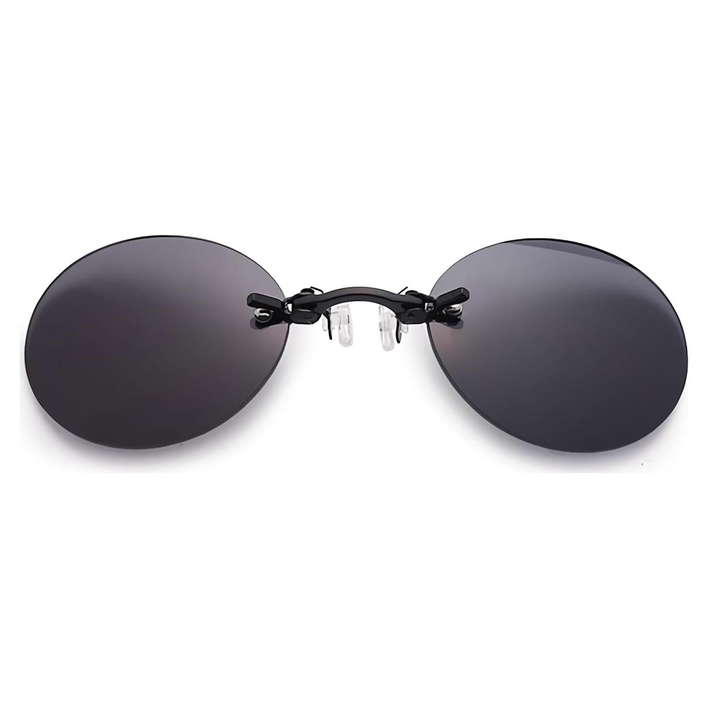 Gafas de sol clip para hombres GRHOSE UV400 redondas vintage