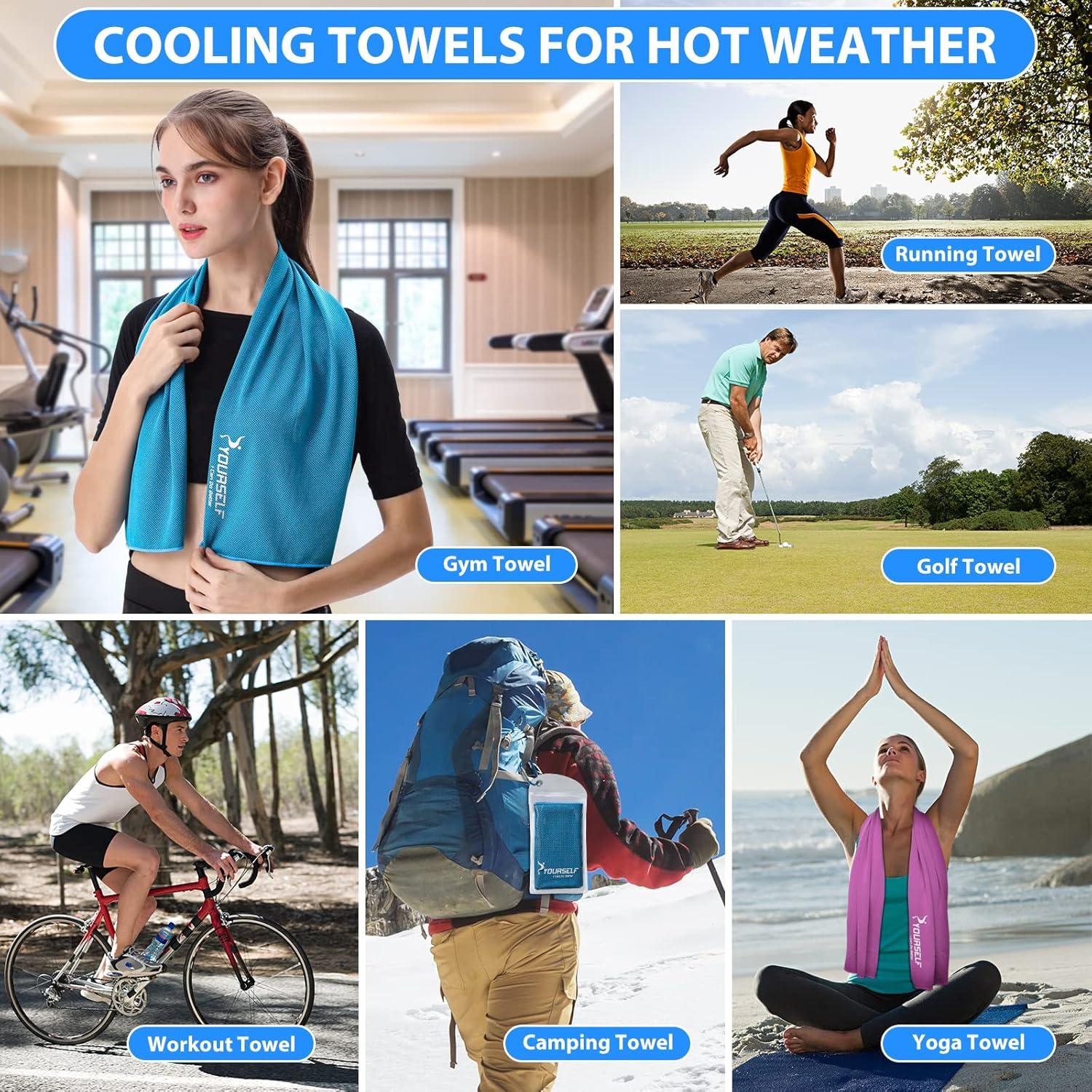 Toalla Enfriadora SYOURSELF 101.6x30.5 cm Azul Microfibra