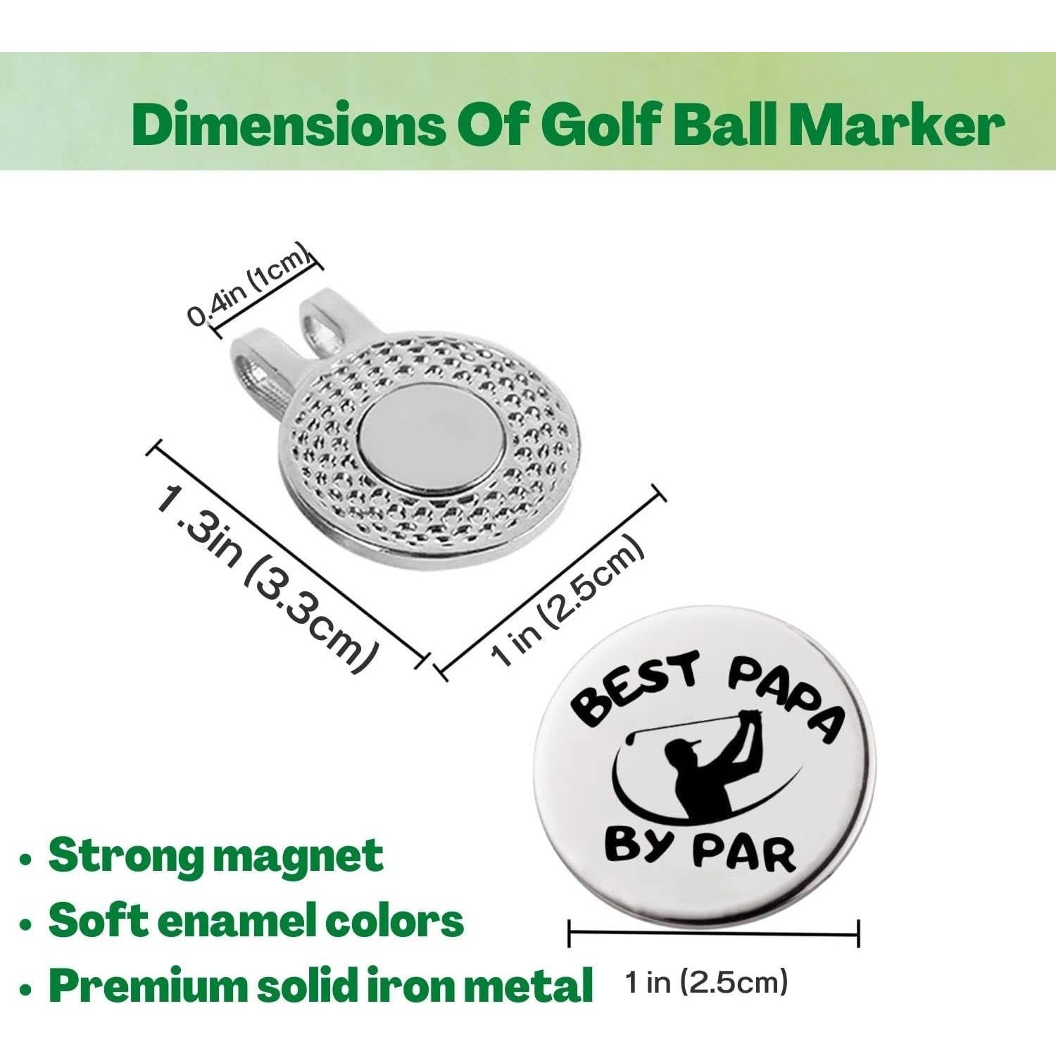 Marcador de Pelota de Golf Botogift con Clip Magnético - Plateado