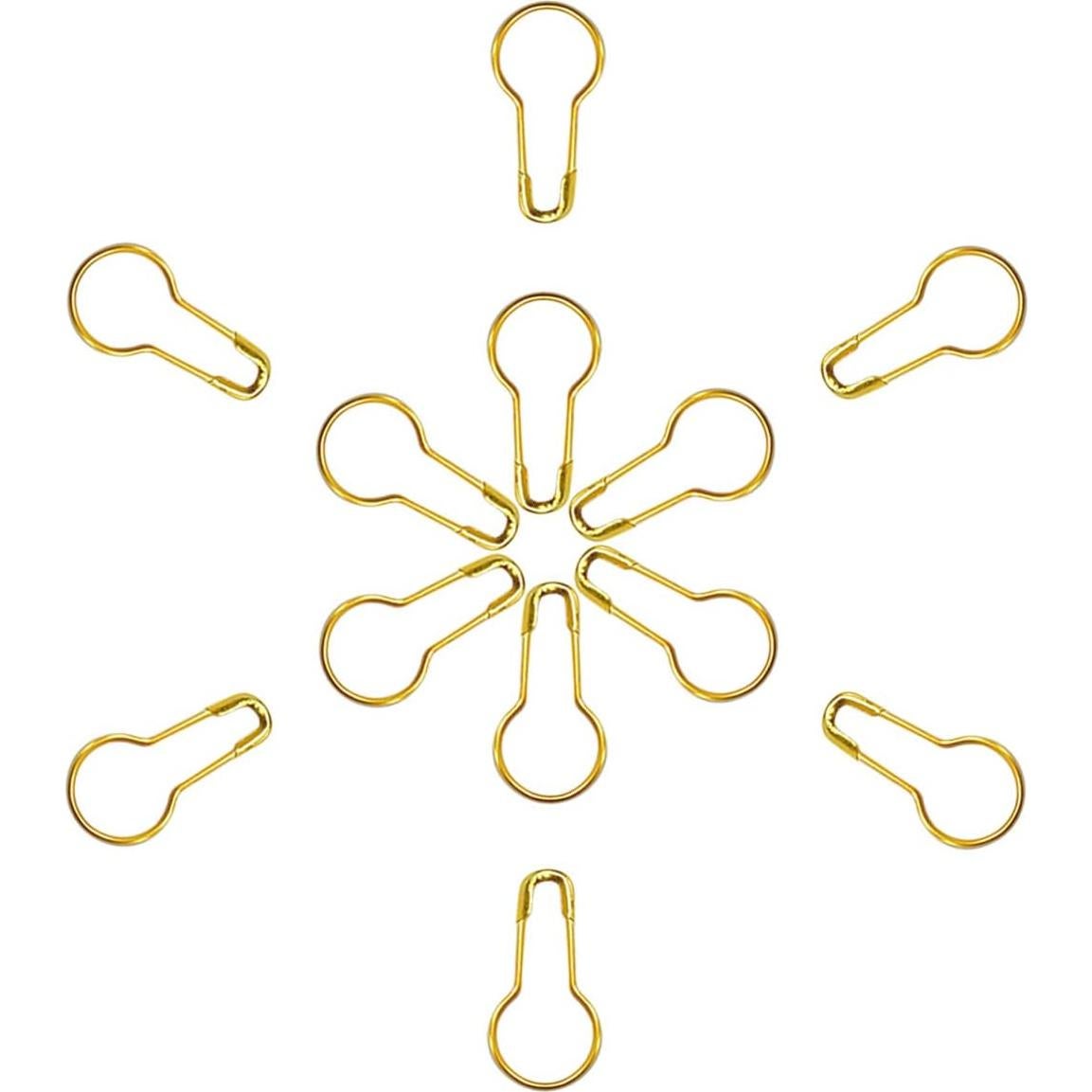 100 Alfileres de Seguridad de Metal en Forma de Calabaza Dorados