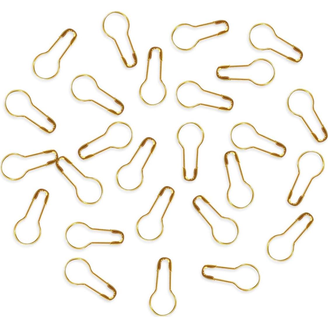 100 Alfileres de Seguridad de Metal en Forma de Calabaza Dorados