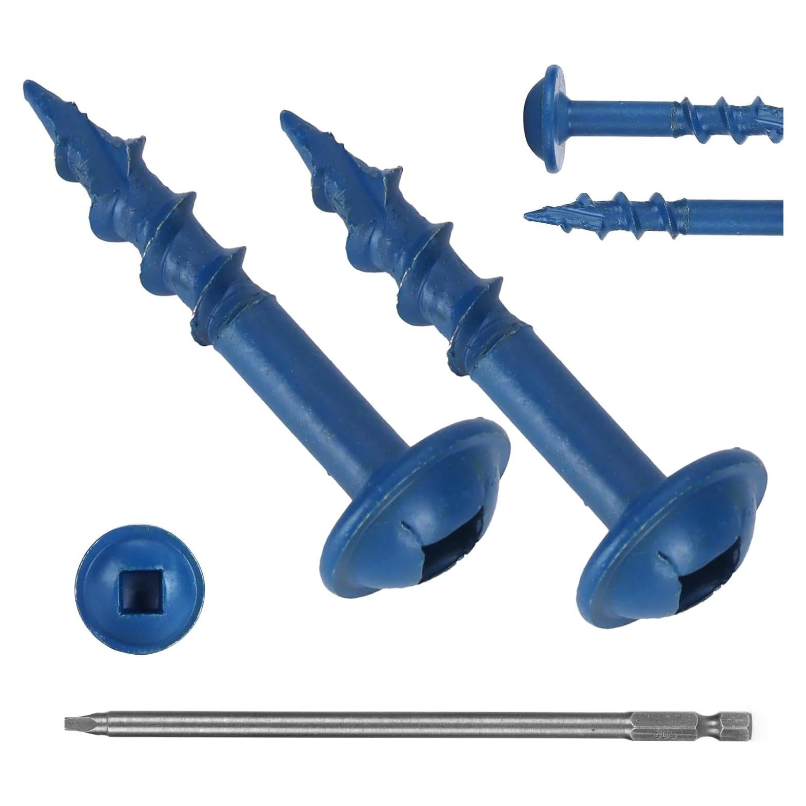 Tornillos de Madera Bobibbi #8x25mm 100Pcs con Broca 150mm