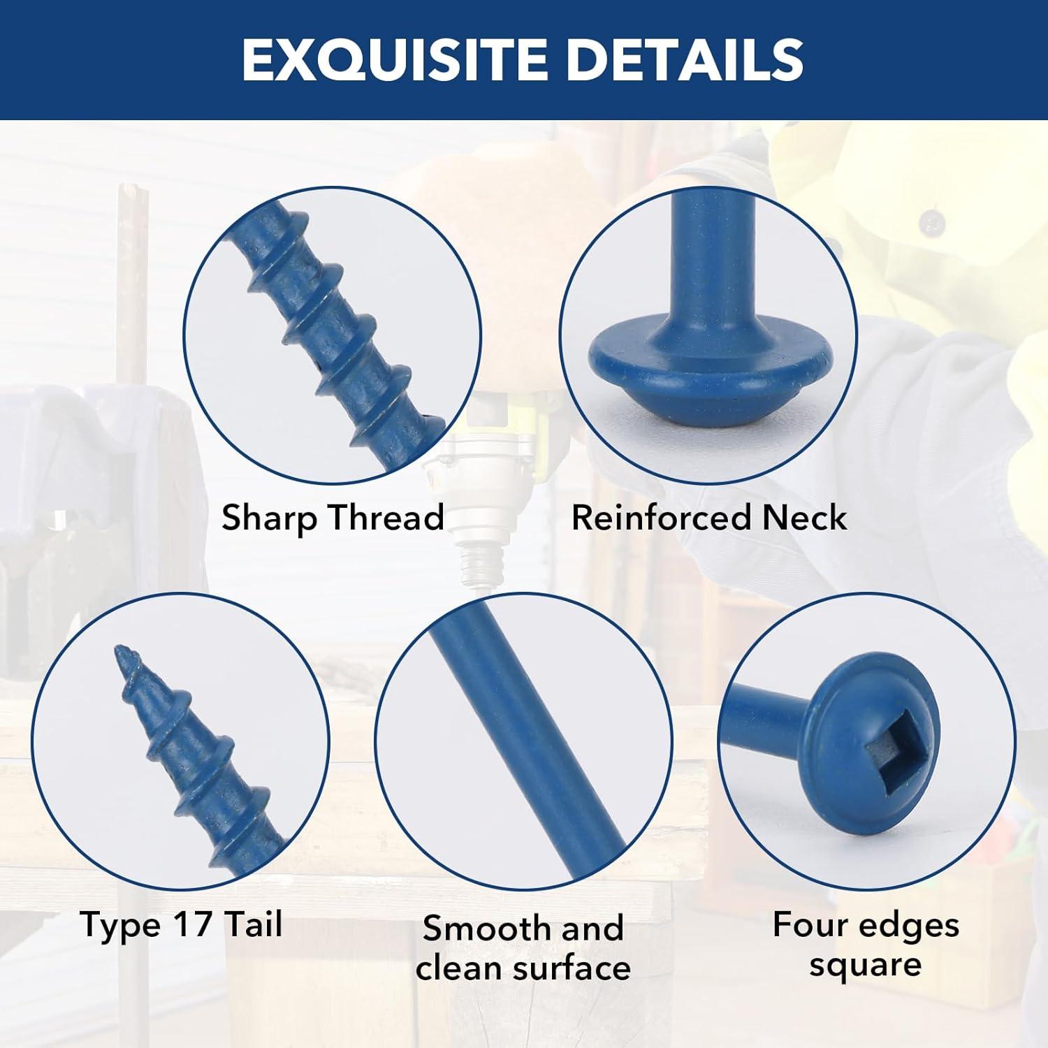 Tornillos de Madera Bobibbi #8x25mm 100Pcs con Broca 150mm