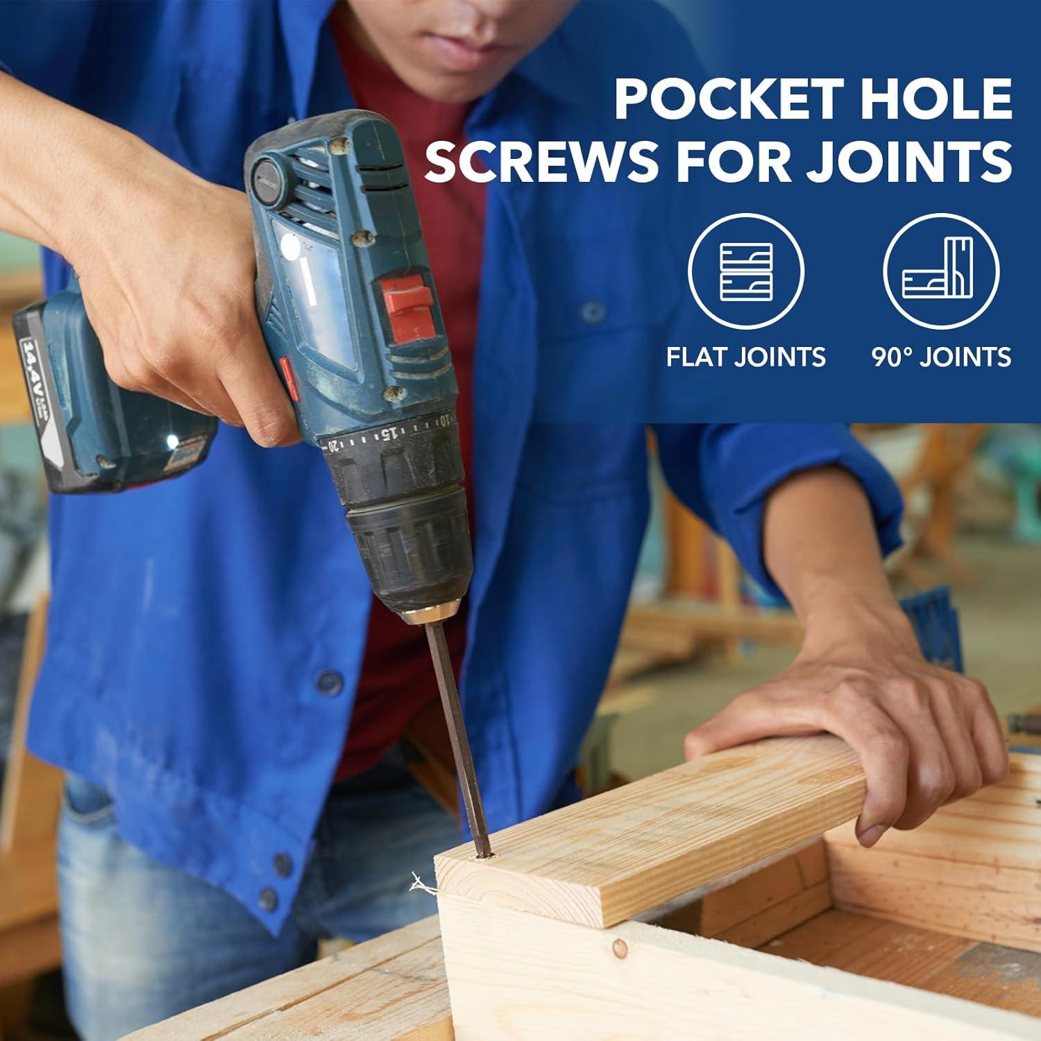 Tornillos de Madera Bobibbi #8x25mm 100Pcs con Broca 150mm