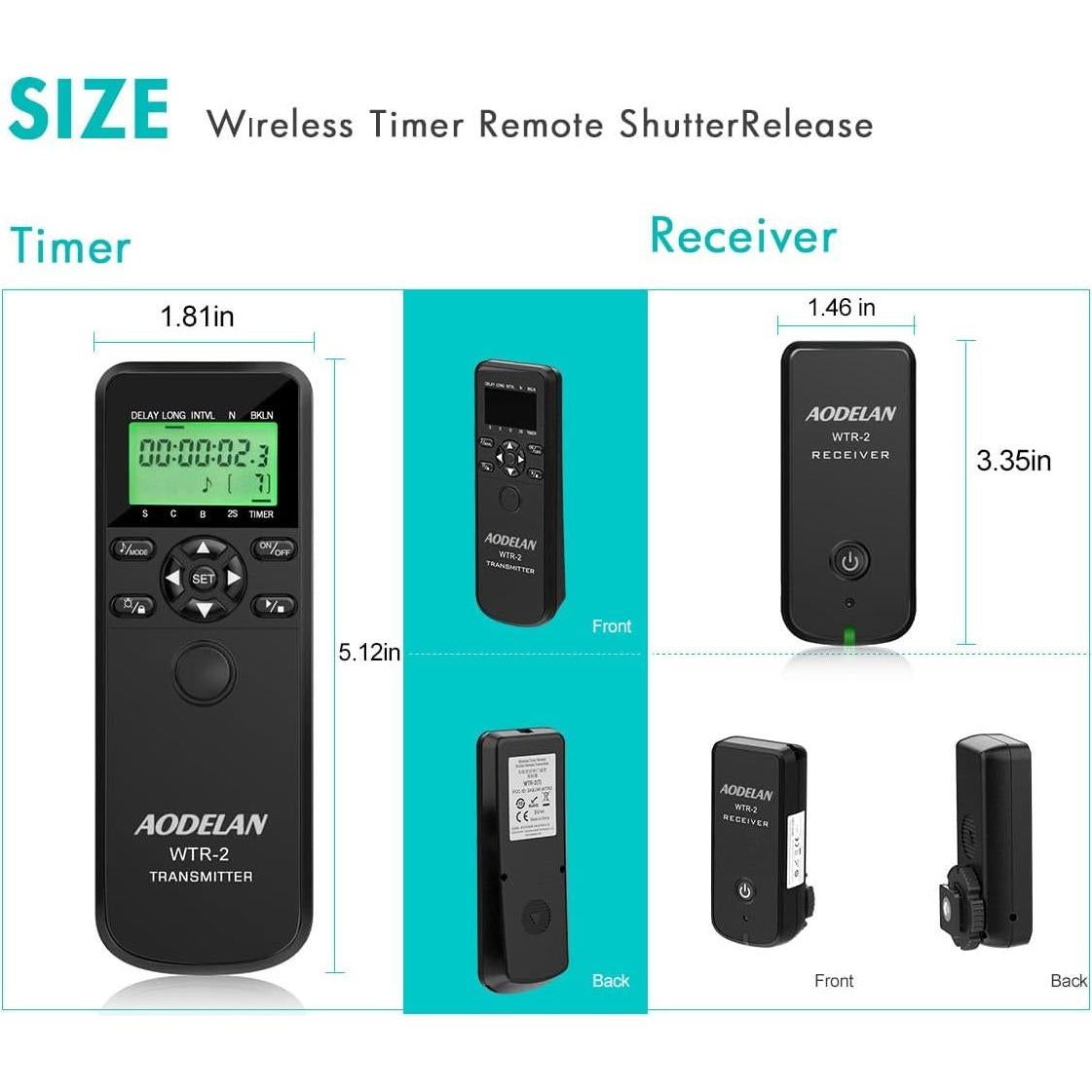 Controlador de temporizador AODELAN WTR-2 para Olympus y Panasonic