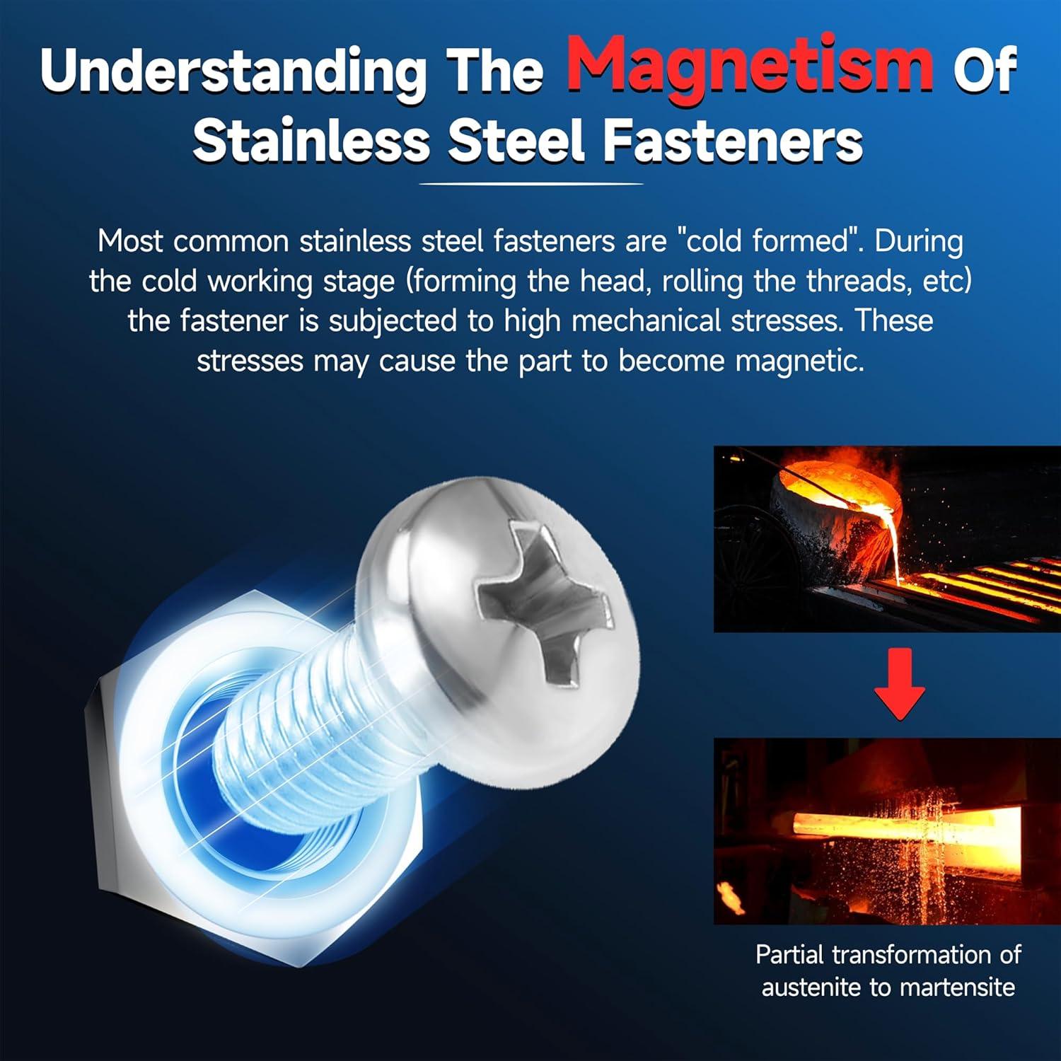 Tornillos Autoperforantes Marysino 100Pcs #10 x 2.54cm Acero Inoxidable