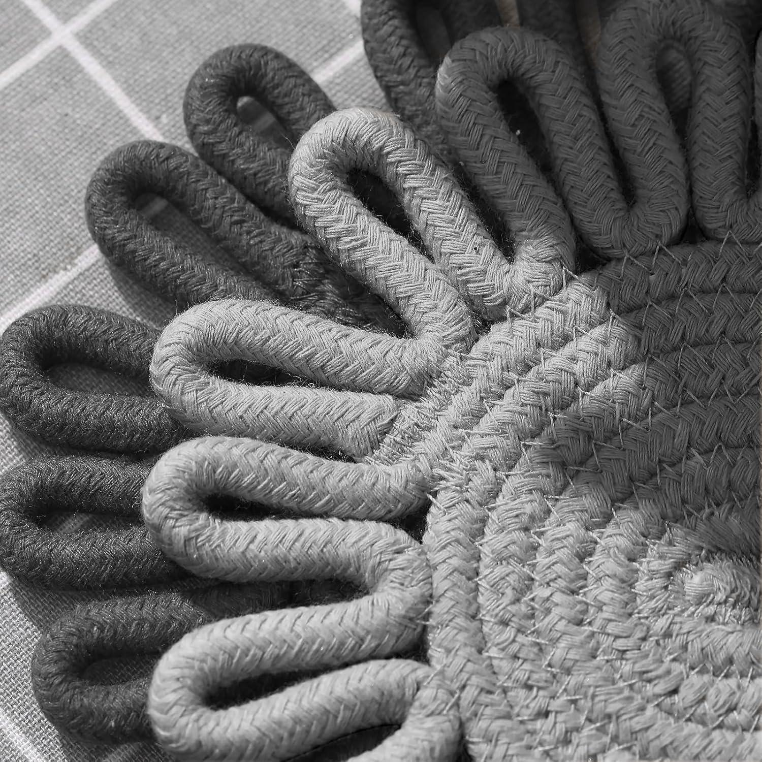 Trivetes de Algodón Kanmoon 7" Gris para Platos Calientes