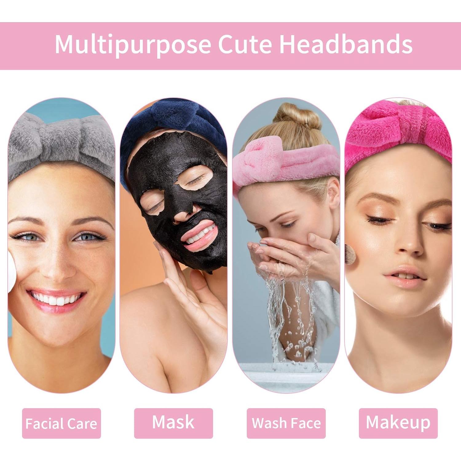 Diademas de Maquillaje Ondder - 8 Piezas Multicolor Suaves