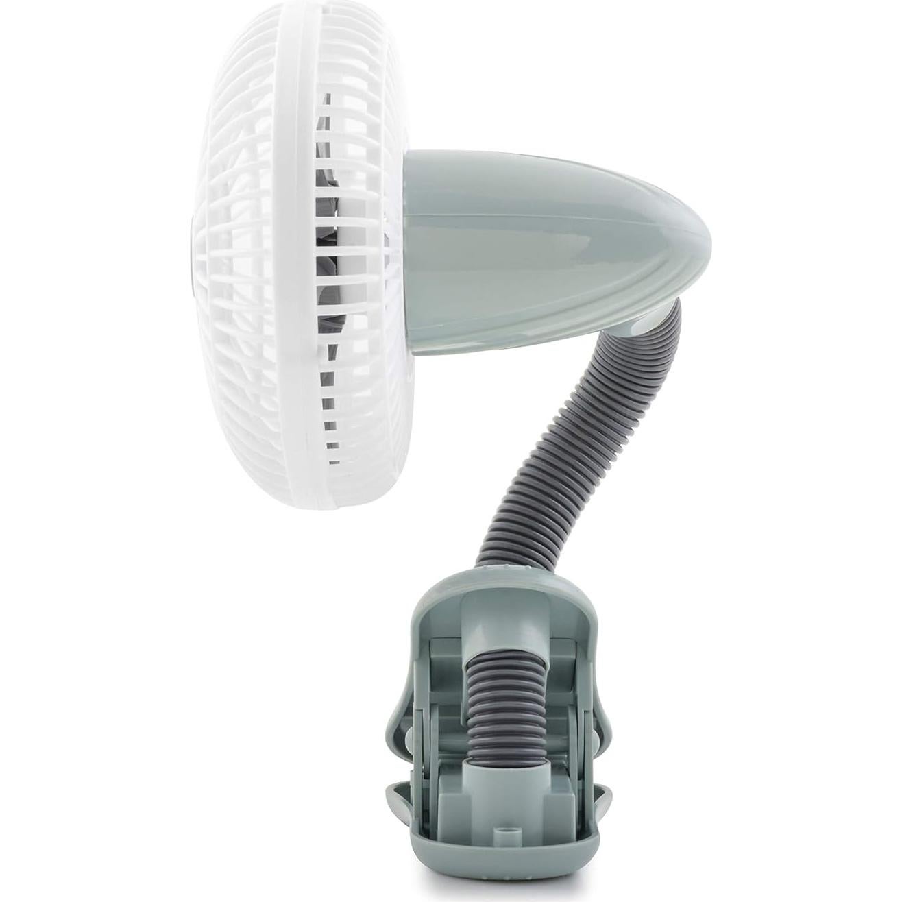Ventilador Clip O2COOL 10 cm Batería Portátil Gris