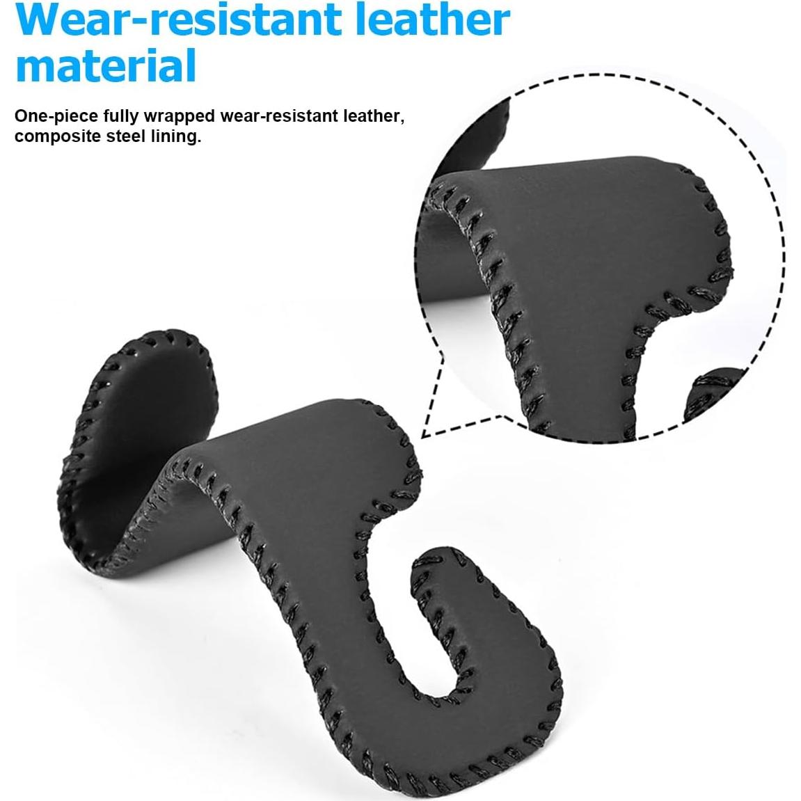 Ganchos para Reposacabezas de Coche Zpana - Cuero Beige, 2 Piezas