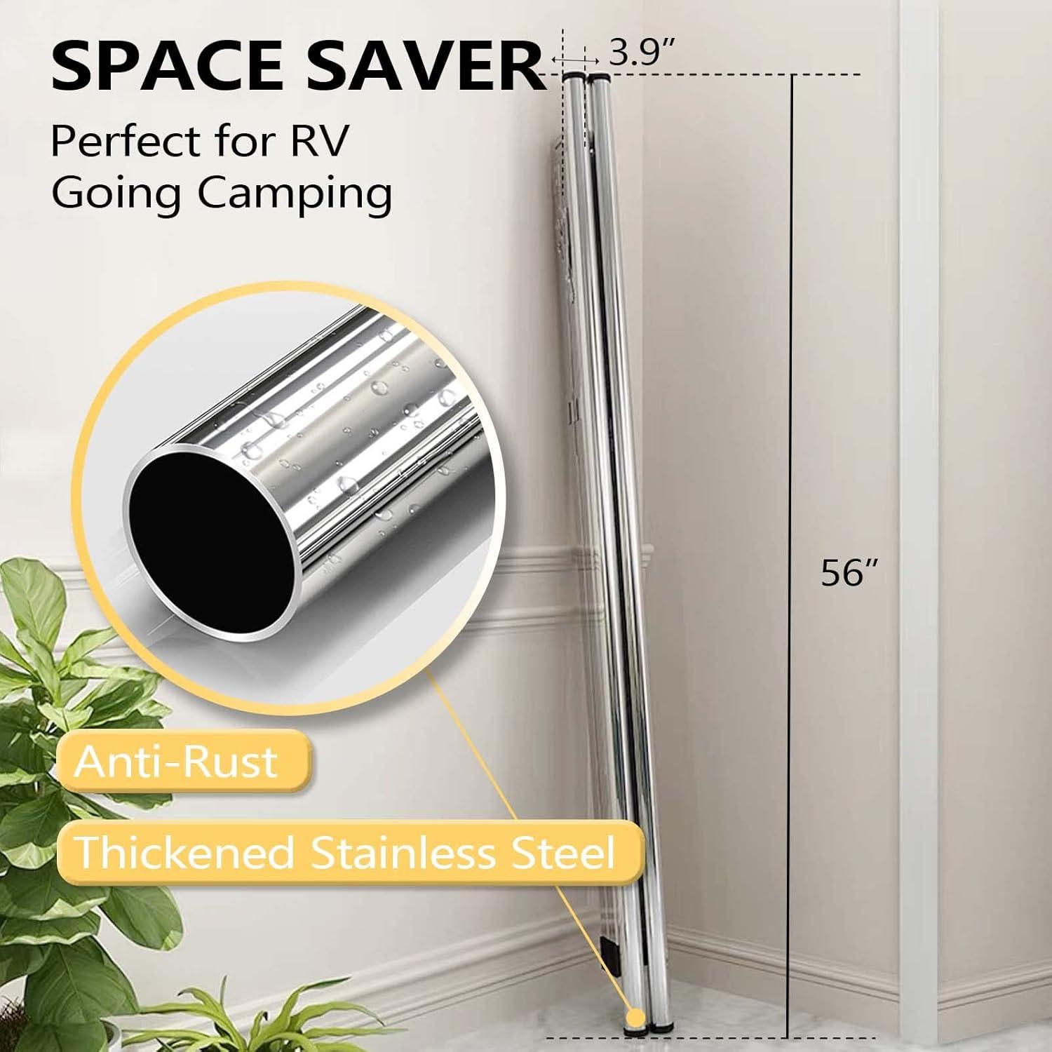 Estante para Secar Ropa URYAN 160 cm Acero Inoxidable Plegable