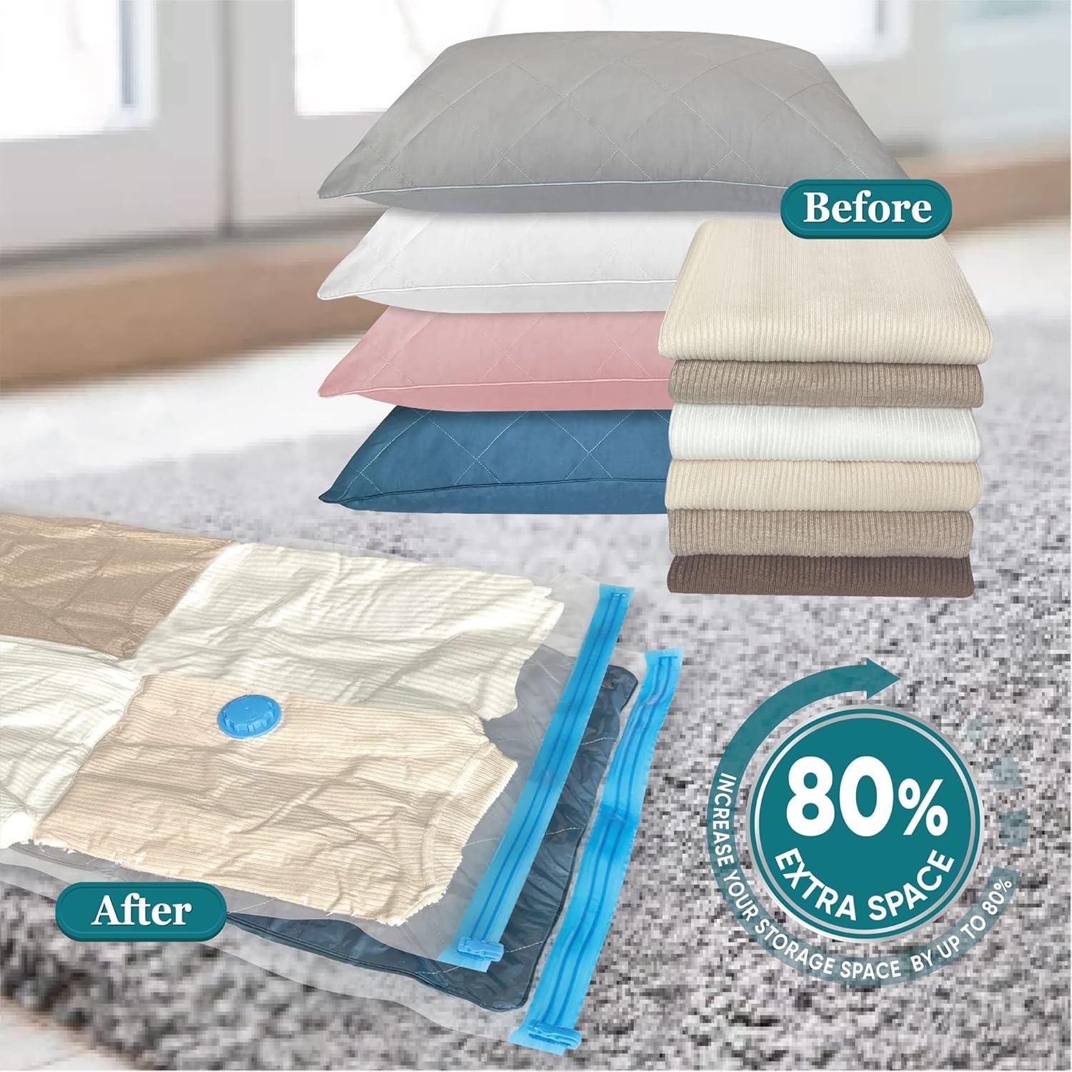 Bolsas de Almacenamiento al Vacío Roomipro 8 Grandes con Bomba