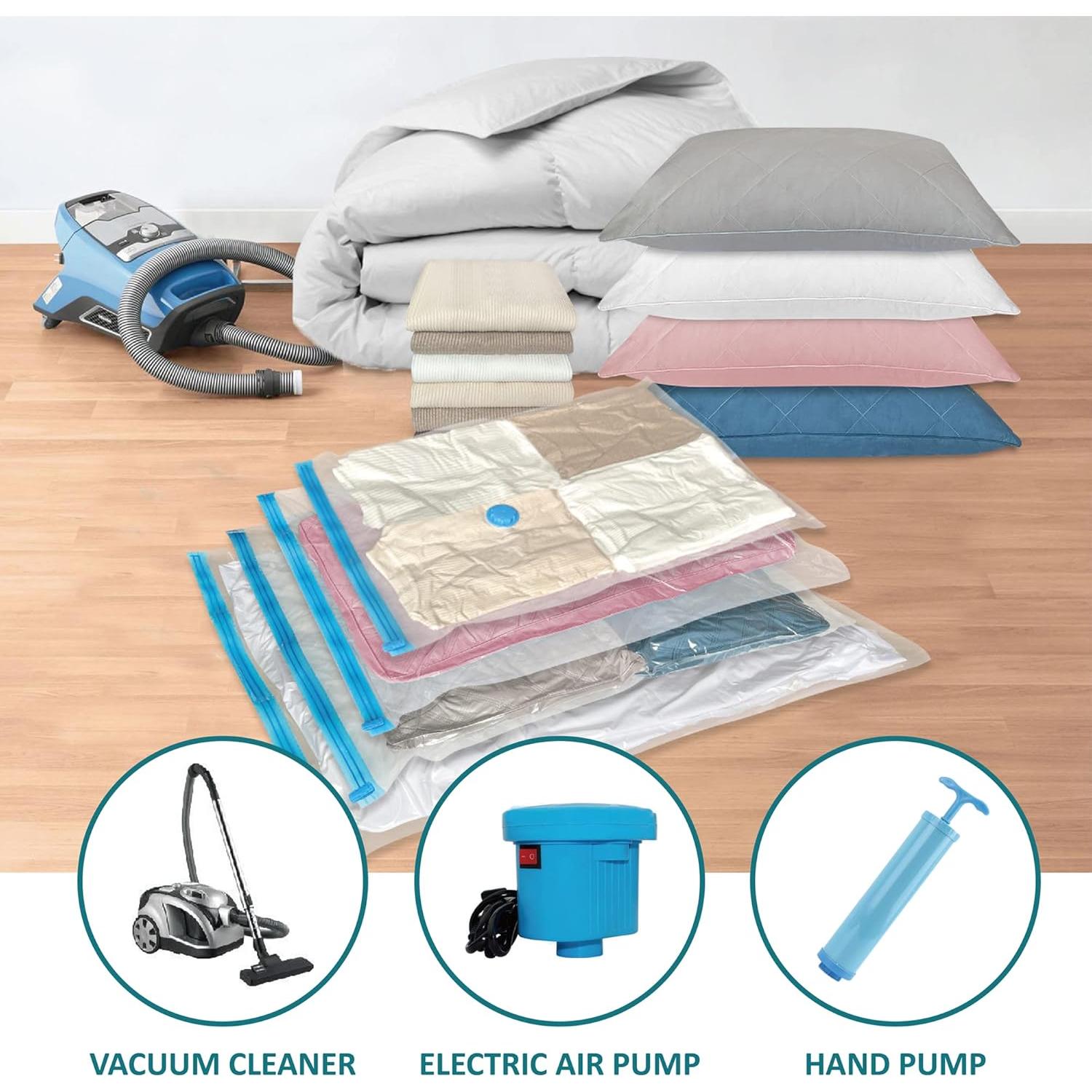 Bolsas de Almacenamiento al Vacío Roomipro 8 Grandes con Bomba