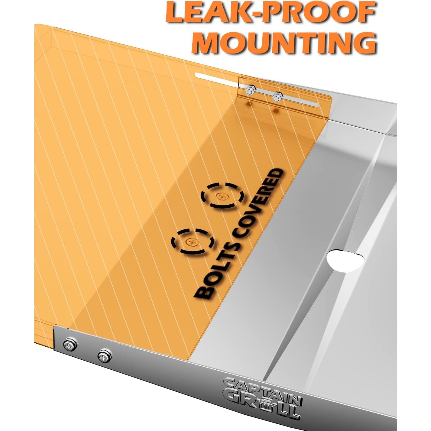 Bandeja de goteo ajustable CaptainGrill 46-61 cm acero inoxidable