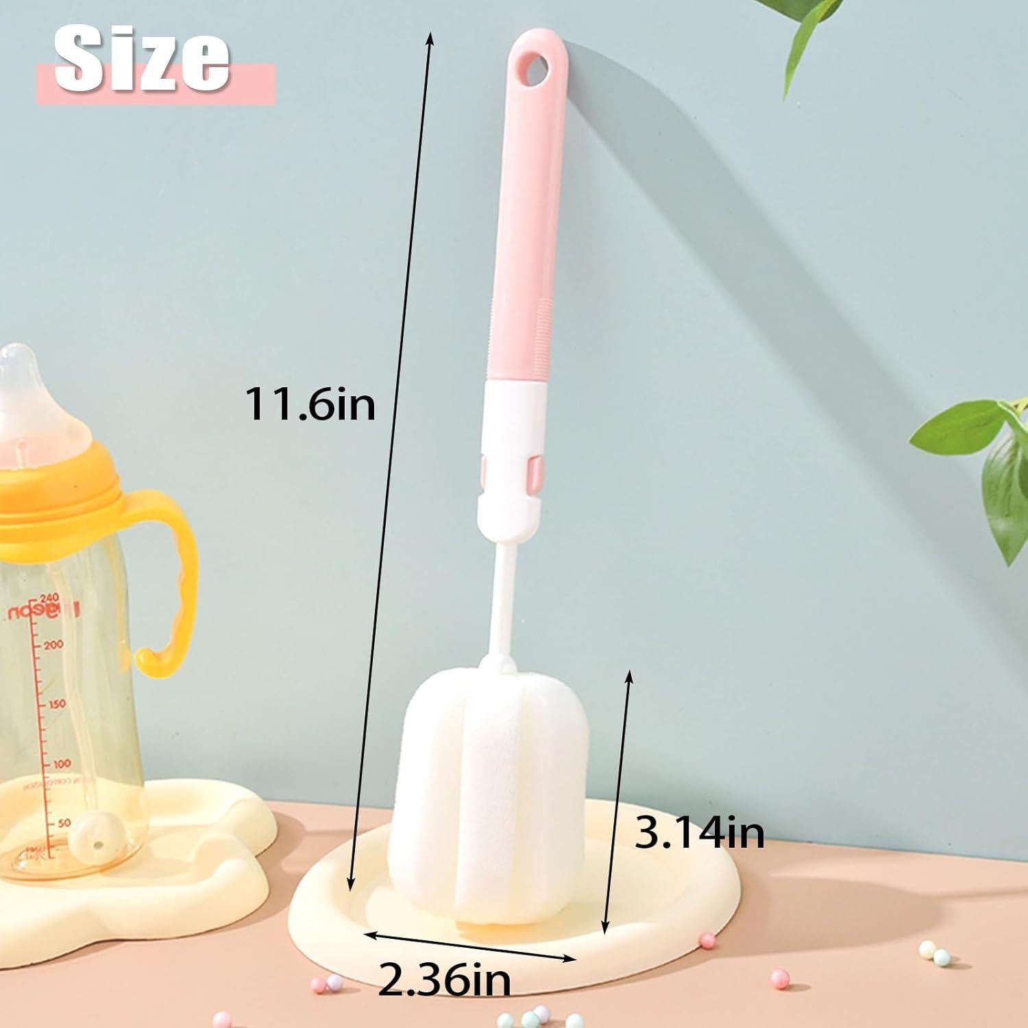 Cepillos de Botellas de Esponja INVODA 3 Piezas 29.5x6 cm