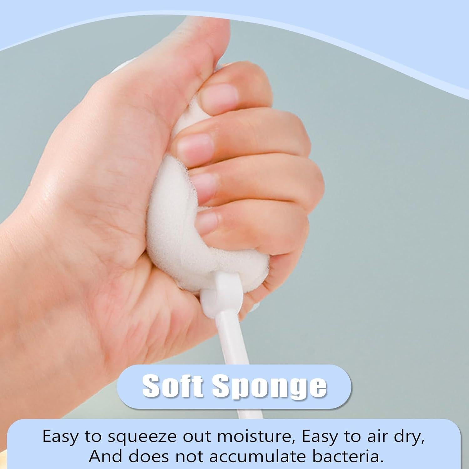 Cepillos de Botellas de Esponja INVODA 3 Piezas 29.5x6 cm