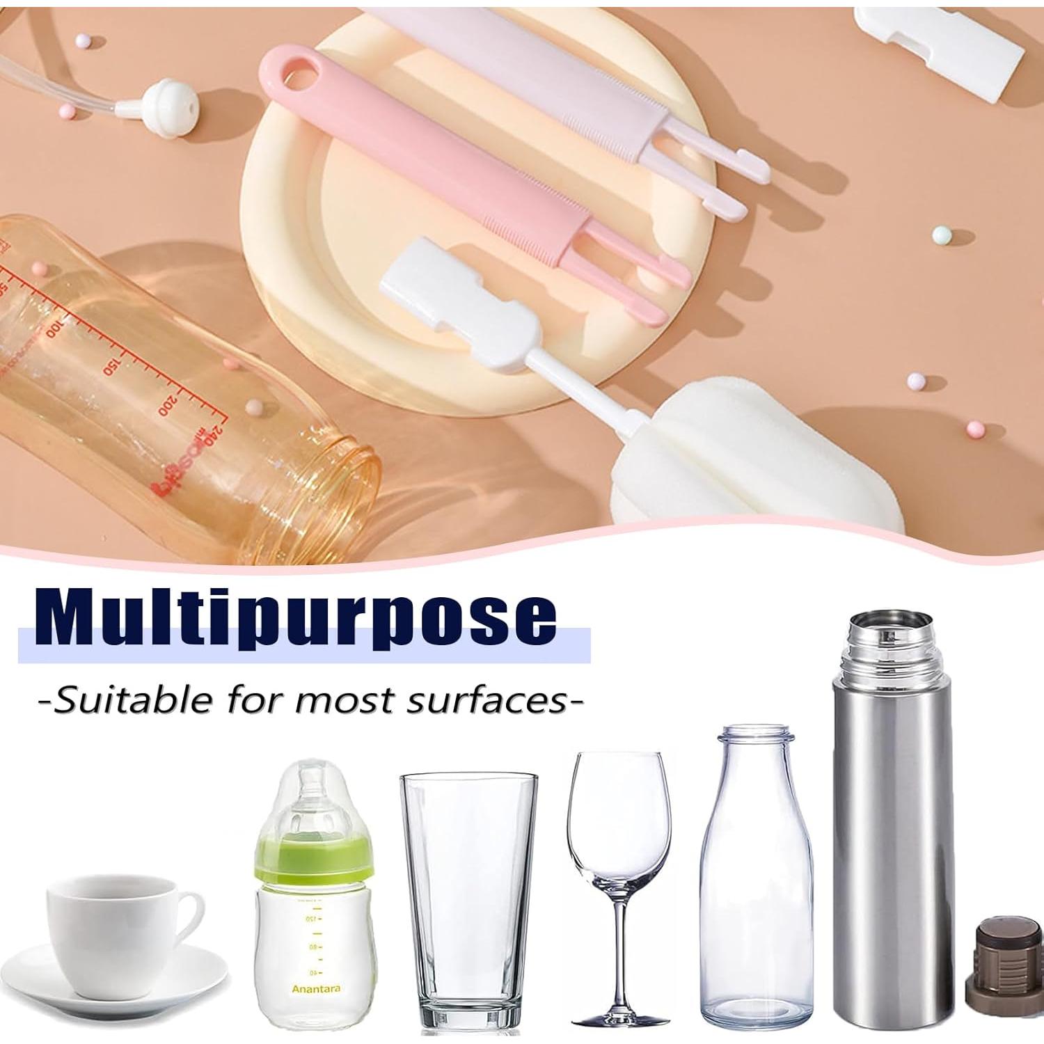 Cepillos de Botellas de Esponja INVODA 3 Piezas 29.5x6 cm