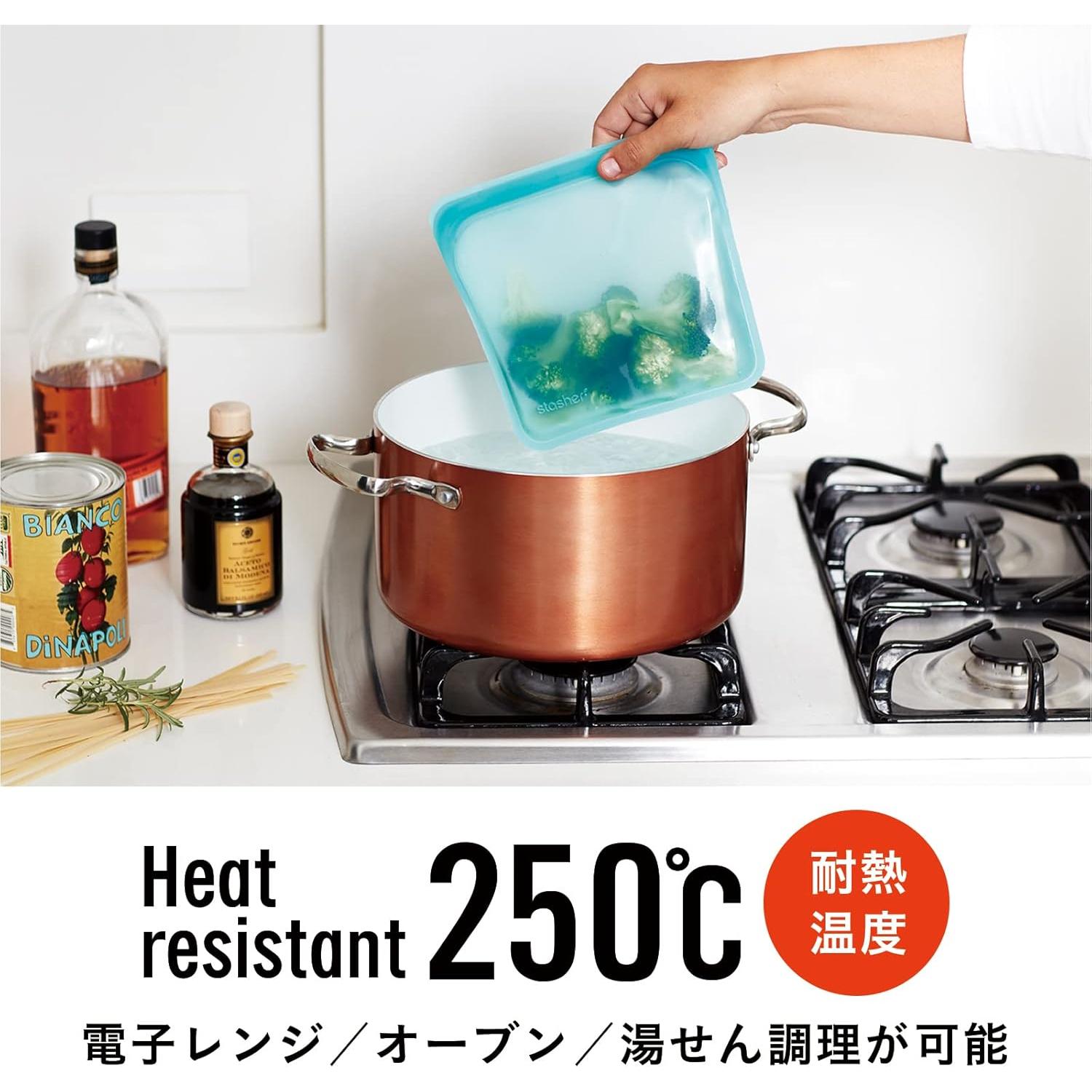 Stasher Bolsa de Silicona Transparente 2 Piezas Tamaño S y M